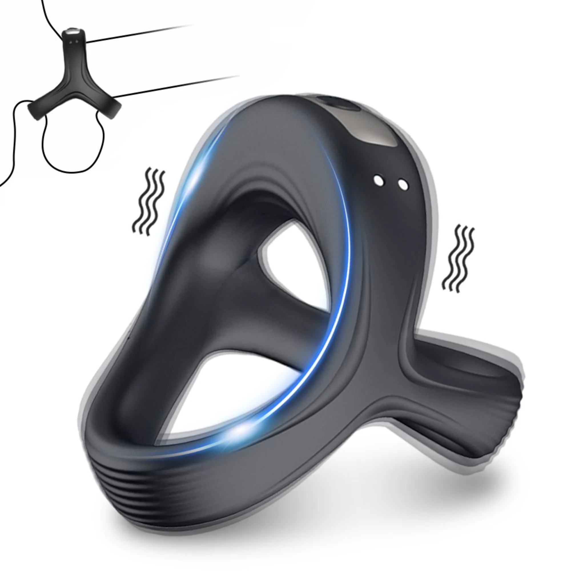 Vibrating Dual Cock Ring - Enhance Your Stamina & Amplify Your 'O's! - Image 2