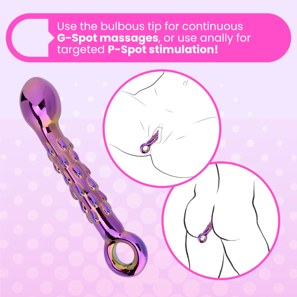 2 Toys | Nubby Glass Wand + #1 Selling Lube - Image 3