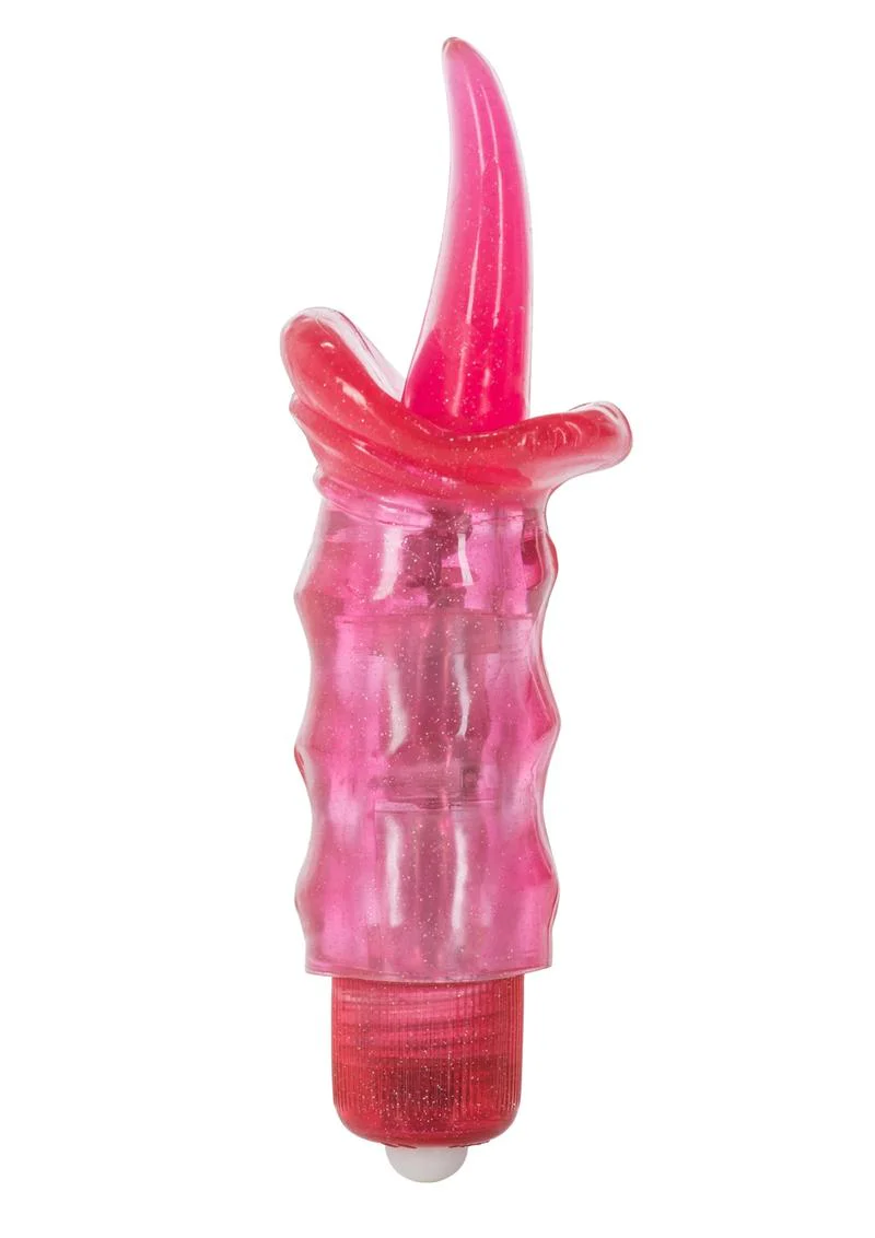 4 Piece Toy Kit - Dildo Vibe, Tongue Teaser, Vibrating Anal Beads and Sm. Toy Storage Bag! - Image 10