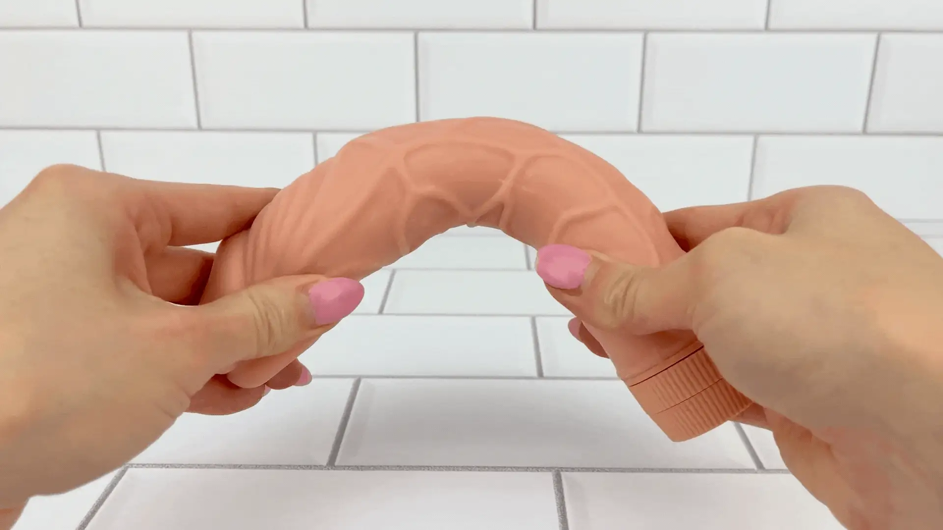4 Piece Toy Kit - Dildo Vibe, Tongue Teaser, Vibrating Anal Beads and Sm. Toy Storage Bag! - Image 2