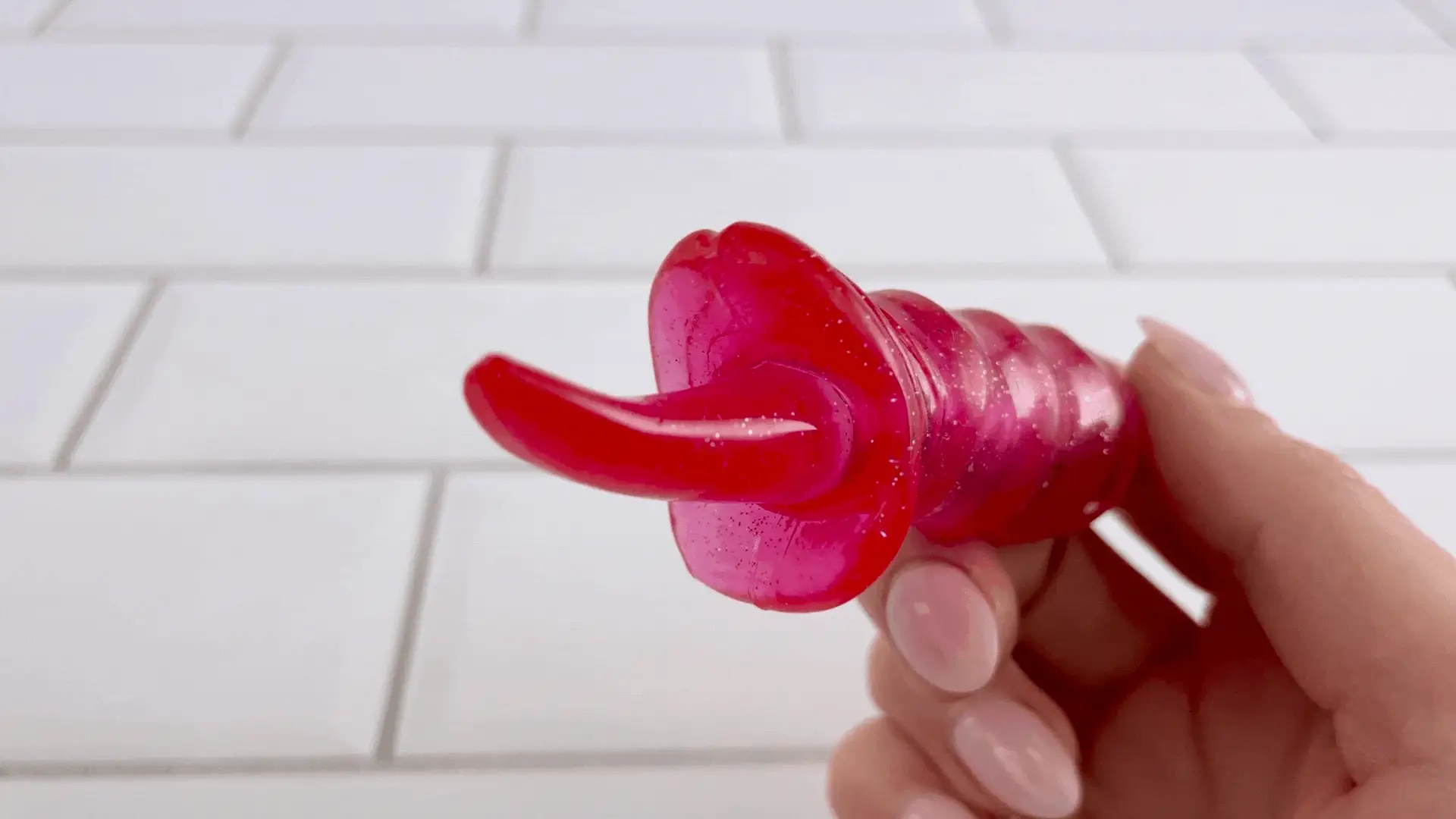 4 Piece Toy Kit - Dildo Vibe, Tongue Teaser, Vibrating Anal Beads and Sm. Toy Storage Bag! - Image 4