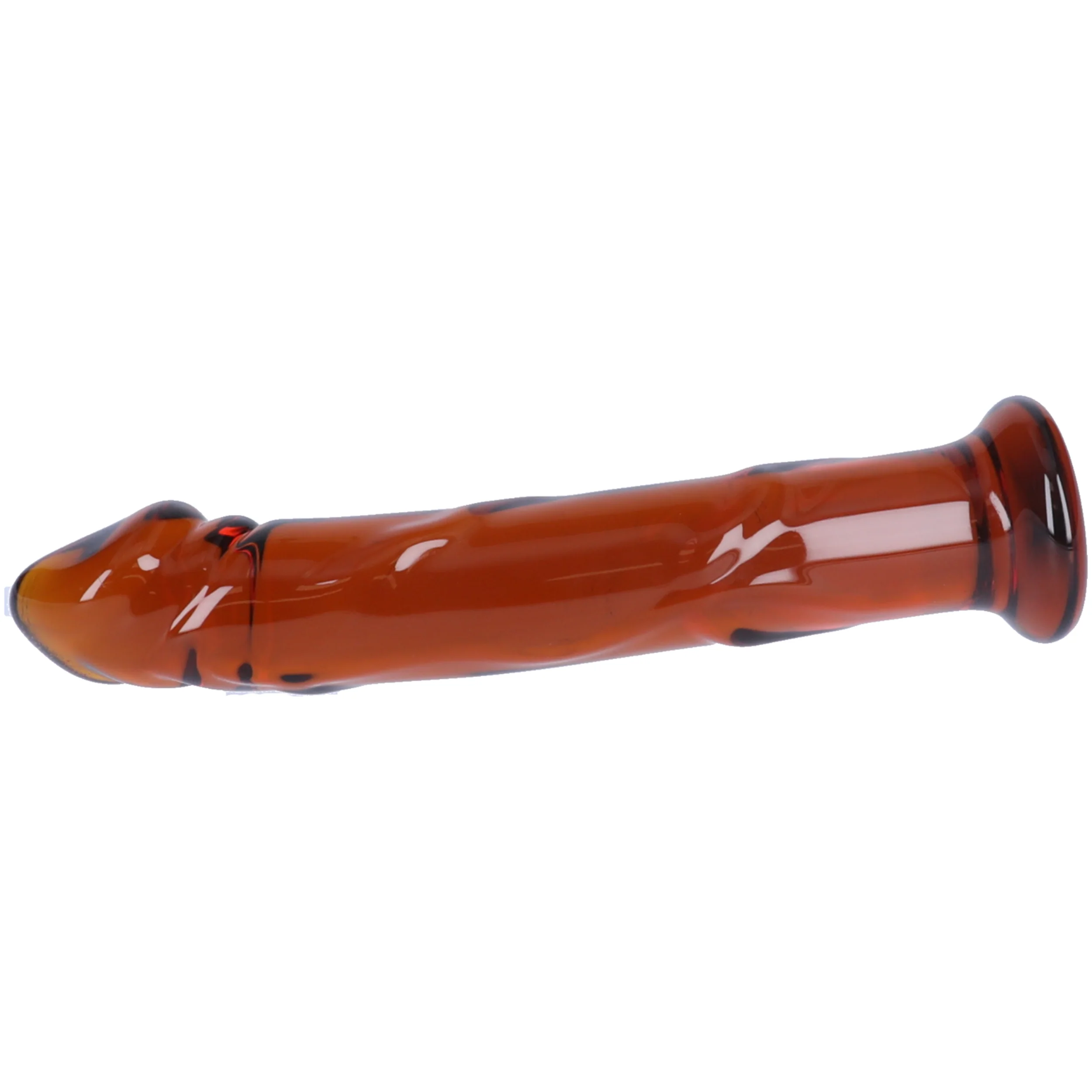 6.5 Inch Amber Glass Dildo - Image 3
