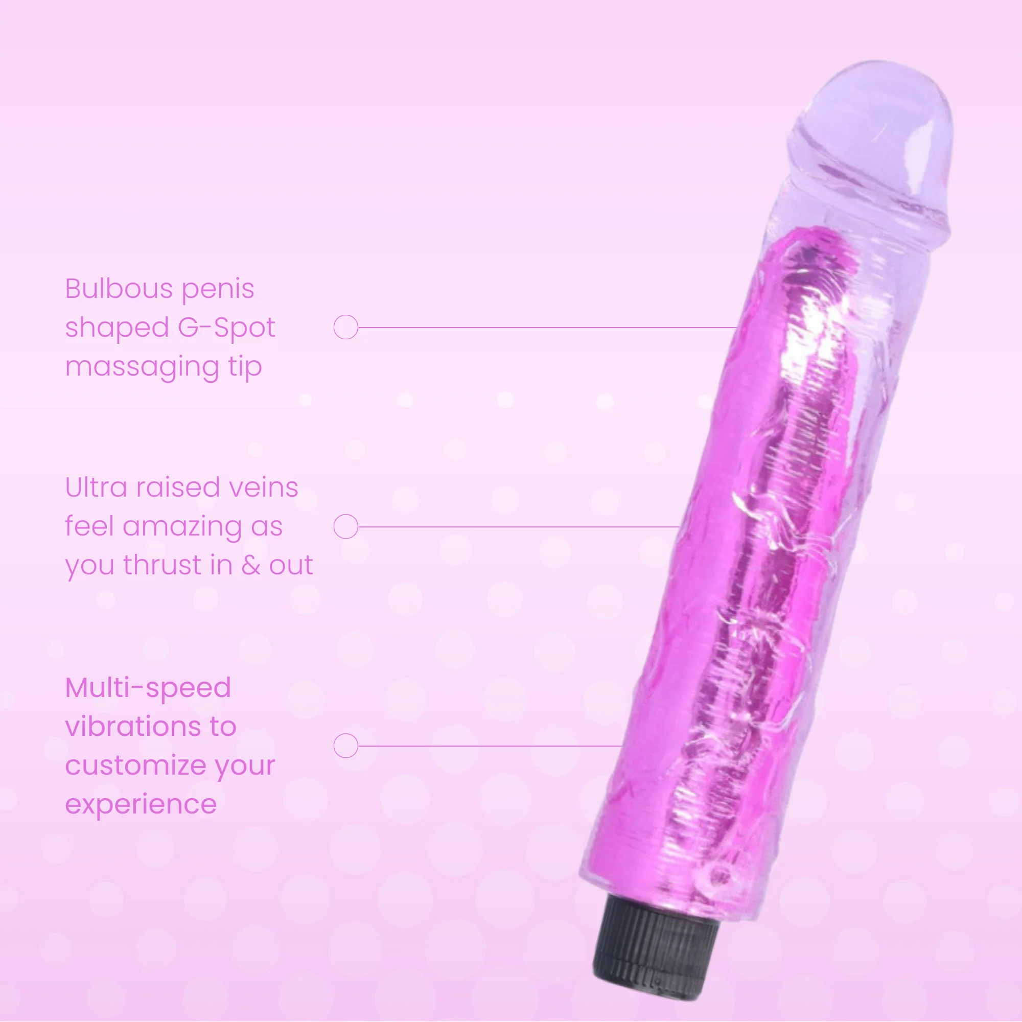 8 Inch Long Deep Penetration Vibrating Dildo - Image 5