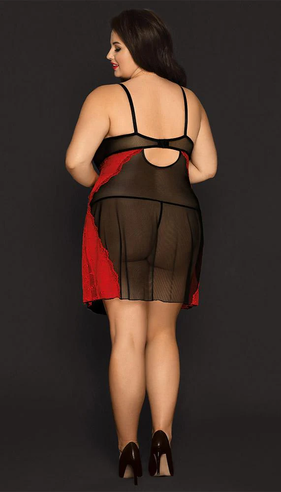 Romantic Plus Size Lingerie Dress - Image 2