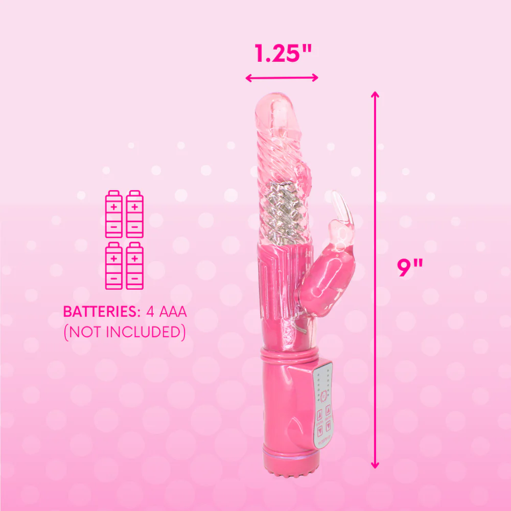 9 Inch Rotating Orgasm Rabbit in Pink - Image 7