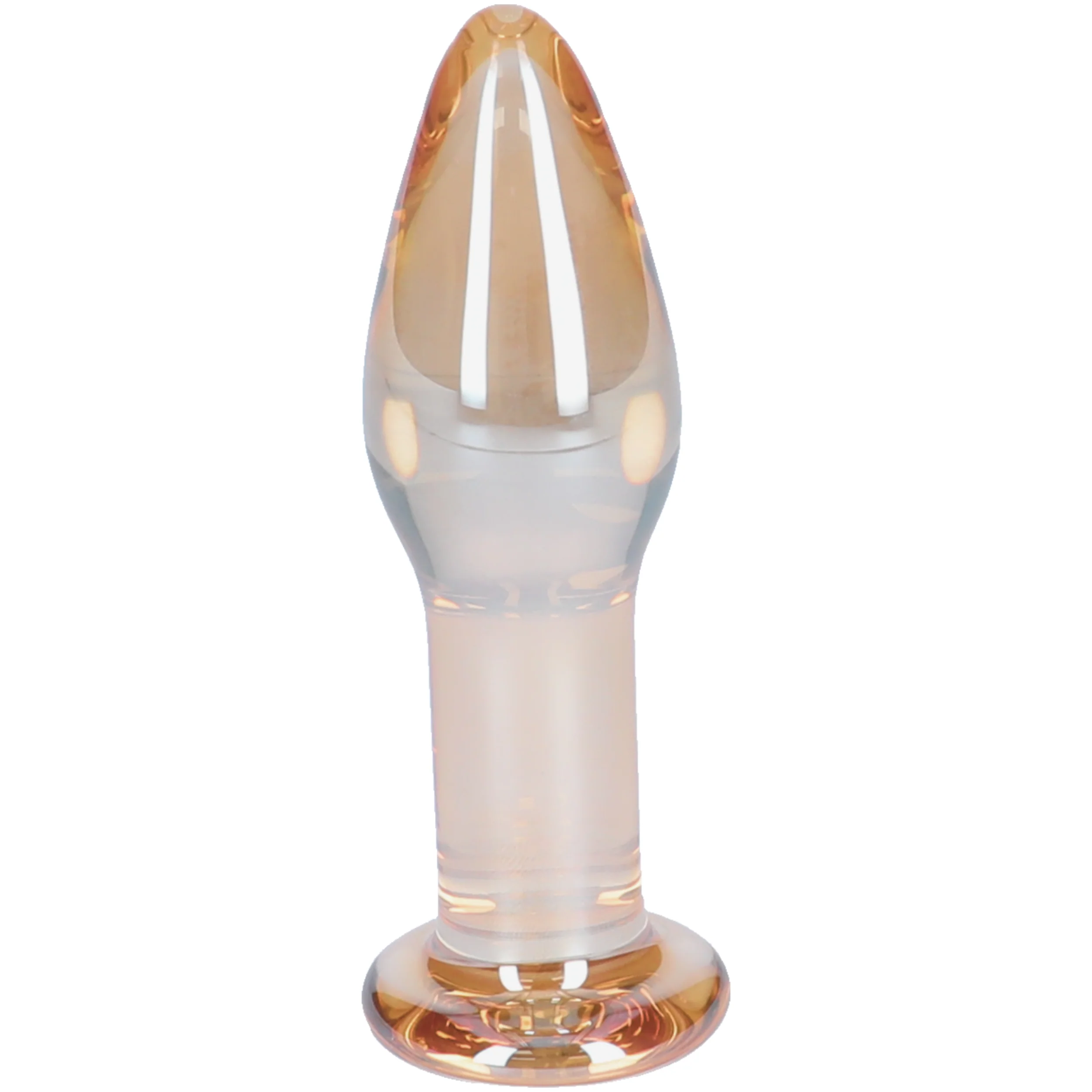 Amber Tapered Glass Anal Plug - Image 2