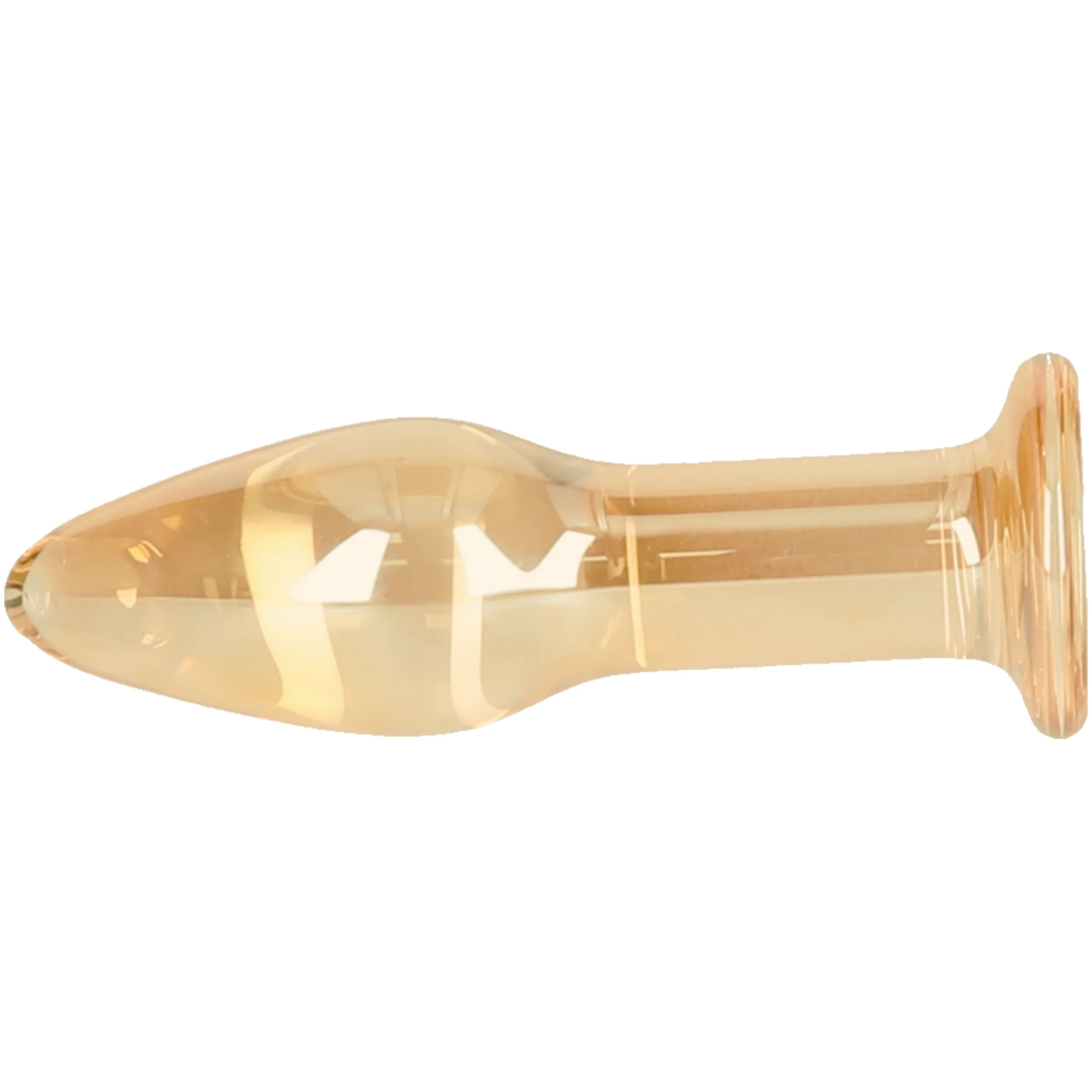 Amber Tapered Glass Anal Plug - Image 3