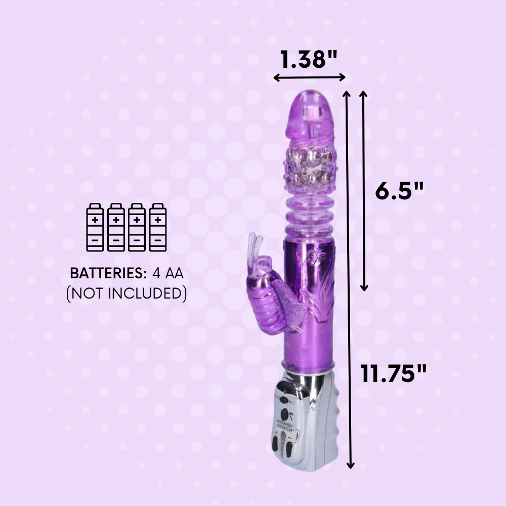 Aura Butterfly Thrusting & Rotating Dual-Action Vibrator - Image 16