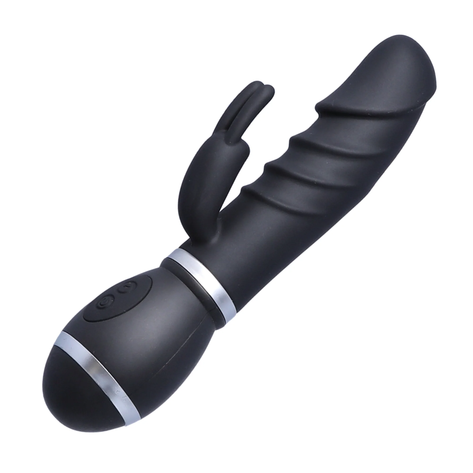 Beginner's Rippled Silicone Rabbit Vibe - Mini Size Perfect for First-Time Blended O's! - Image 3