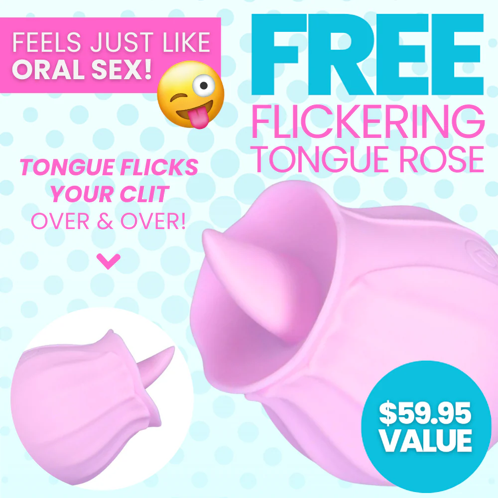 FREE Bhava Rechargeable Flickering Tongue Rose in Pink