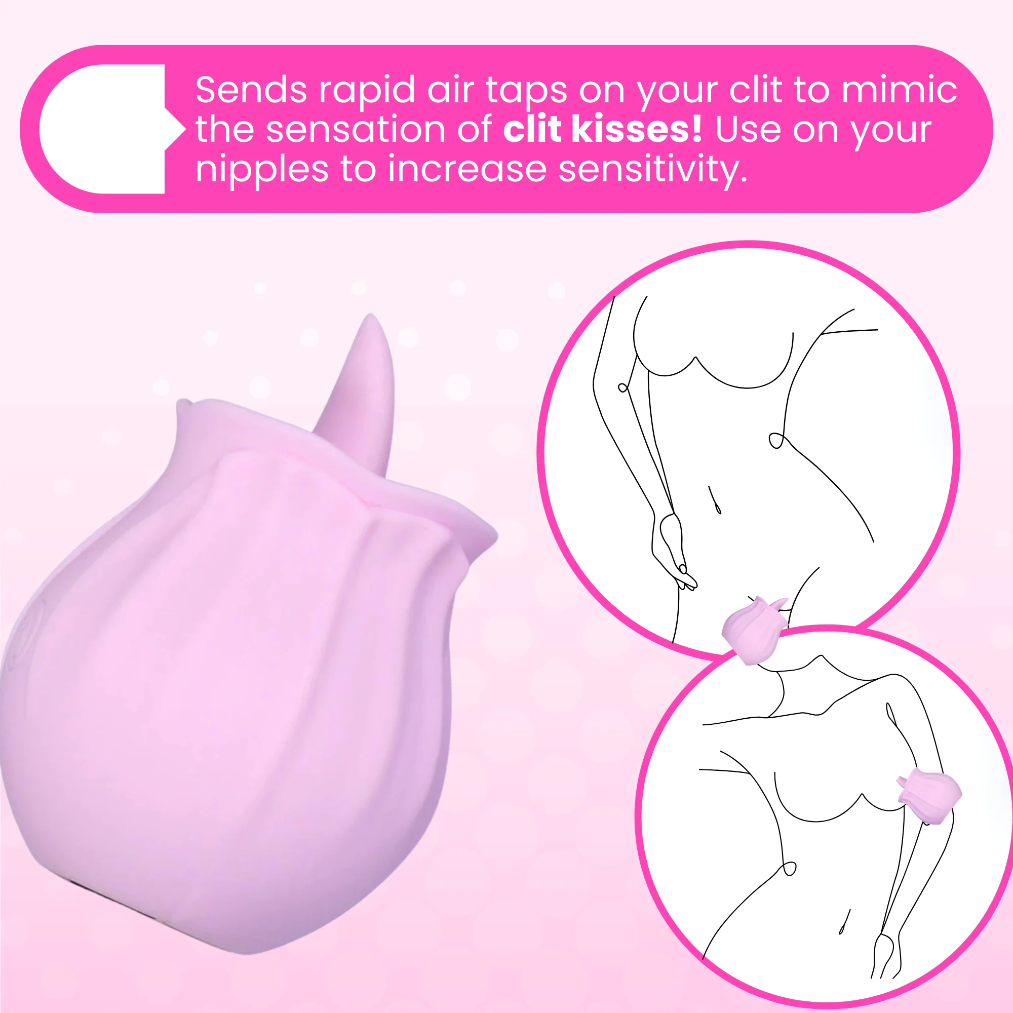FREE Bhava Rechargeable Flickering Tongue Rose in Pink - Image 4