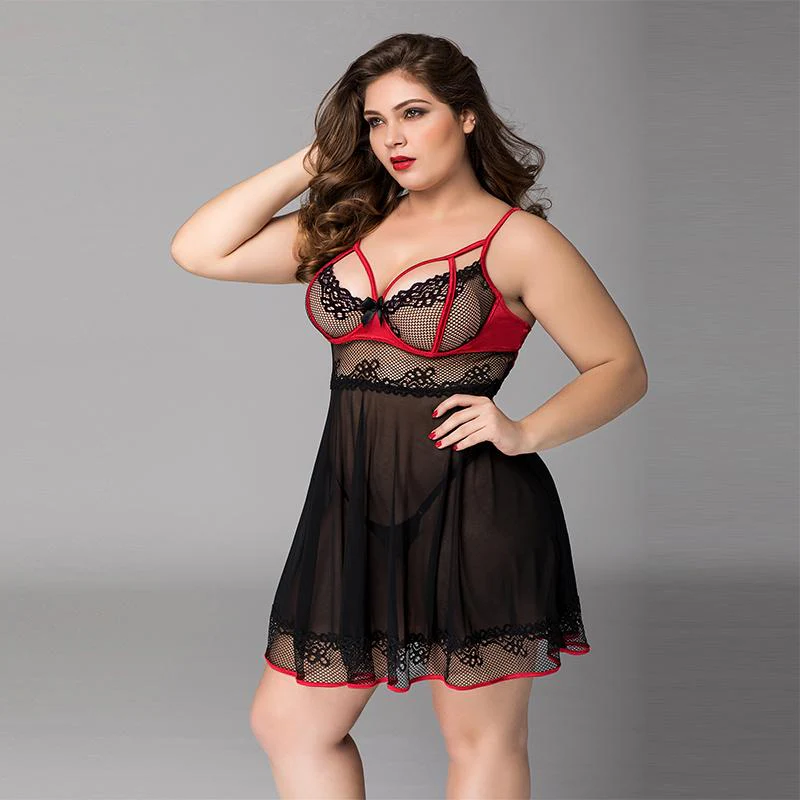 Black and Red Babydoll - L-XL - Image 3