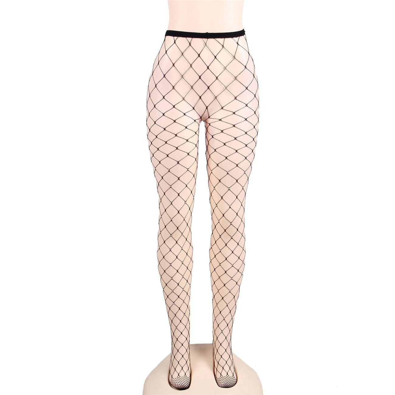 Rhinestone Net Pantyhose - One Size Fits Most