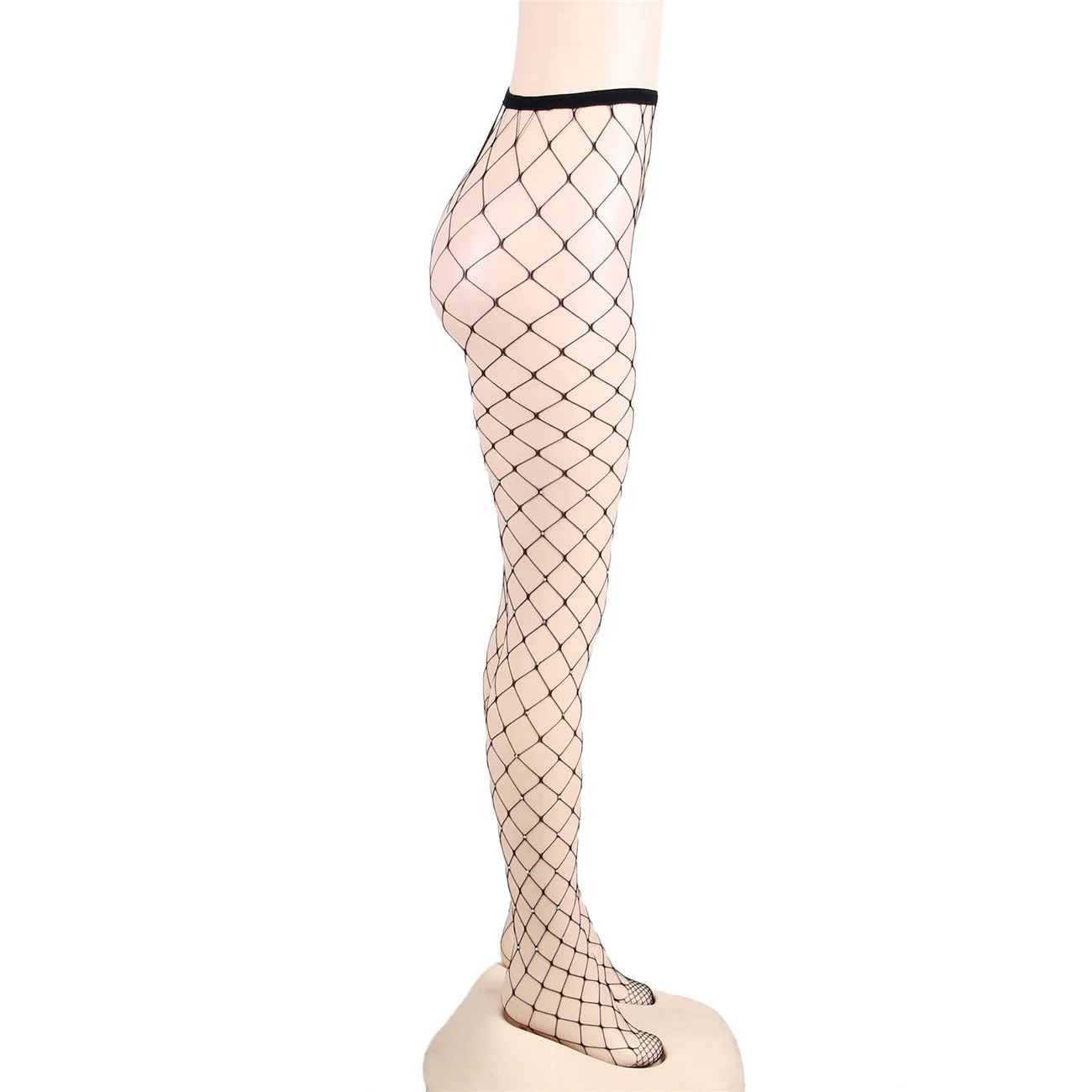 Rhinestone Net Pantyhose - One Size Fits Most - Image 2