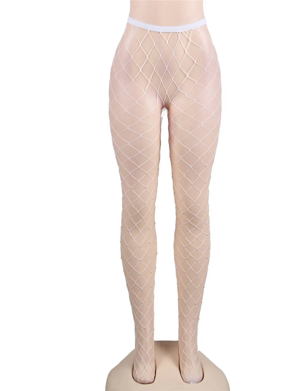 Rhinestone Net Pantyhose - One Size Fits Most - Image 4