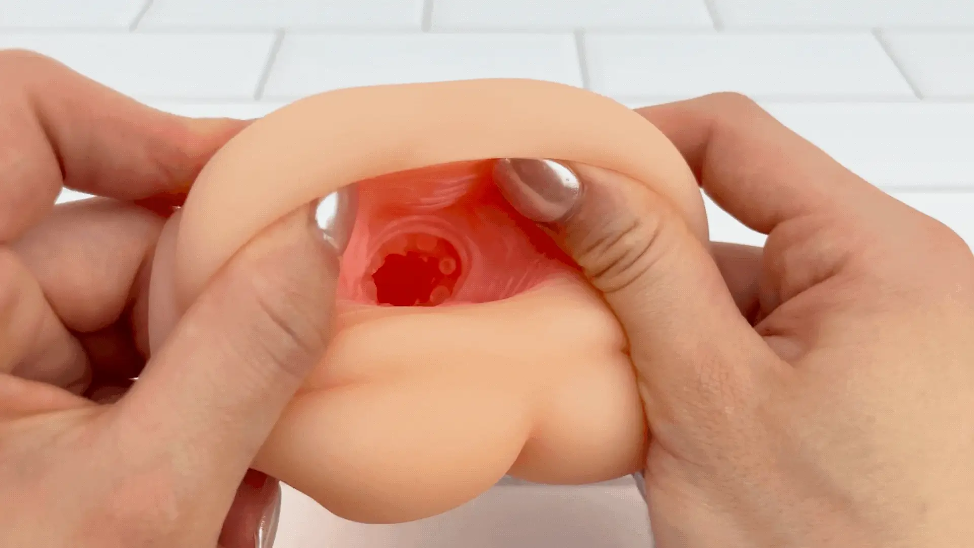 Blowjob and Pussy Dual Ended Stroker With Built In Cock Ring! - Image 4