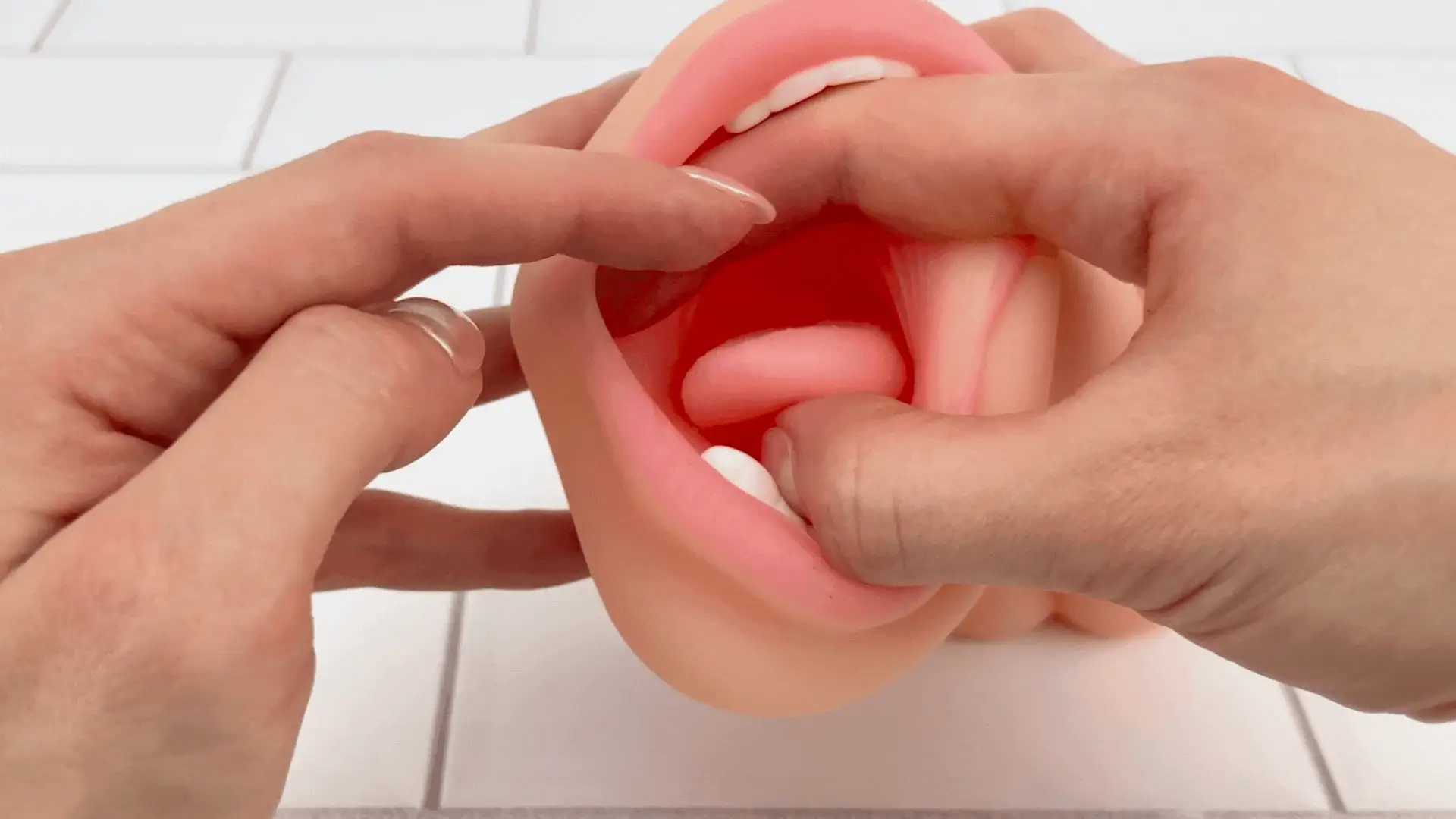Blowjob and Pussy Dual Ended Stroker With Built In Cock Ring! - Image 9