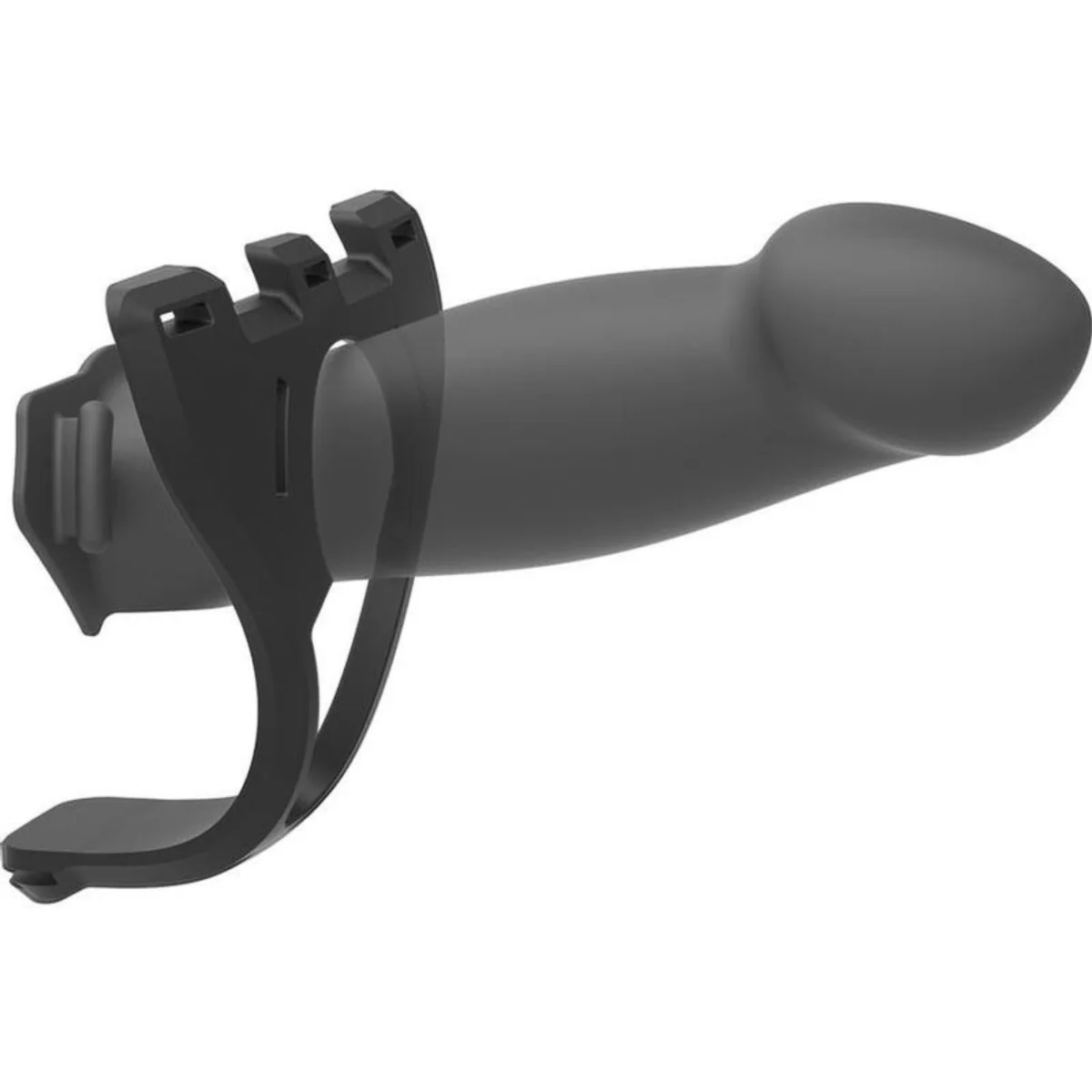 8 Inch Black Hollow Extensions Silicone Strap-On Harness  (2 Piece Kit) - Image 2