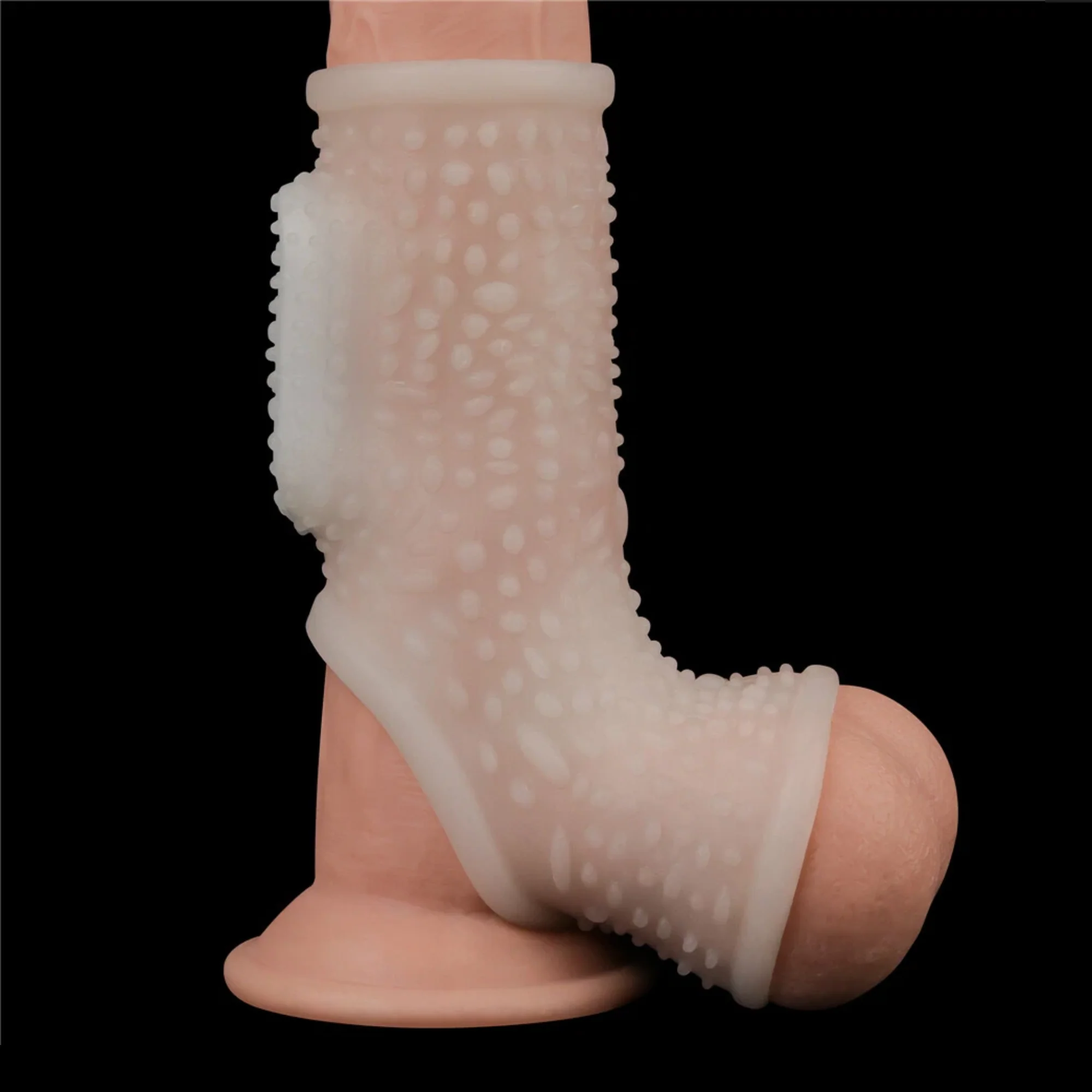 Bumpy Vibrating Knights Ring Scrotum Sleeve - Image 3