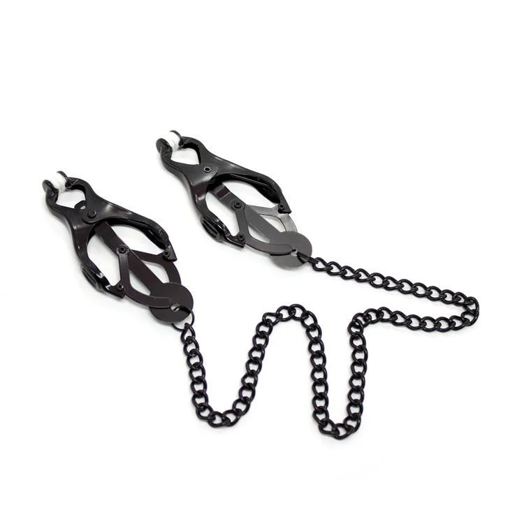 Extreme Pinch Chained Metal Clover Nipple Clamps - INTENSE Nipple Play - Image 3