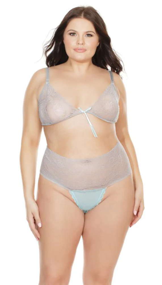 Misty Blue And Grey Bra And Panty Set - Image 3