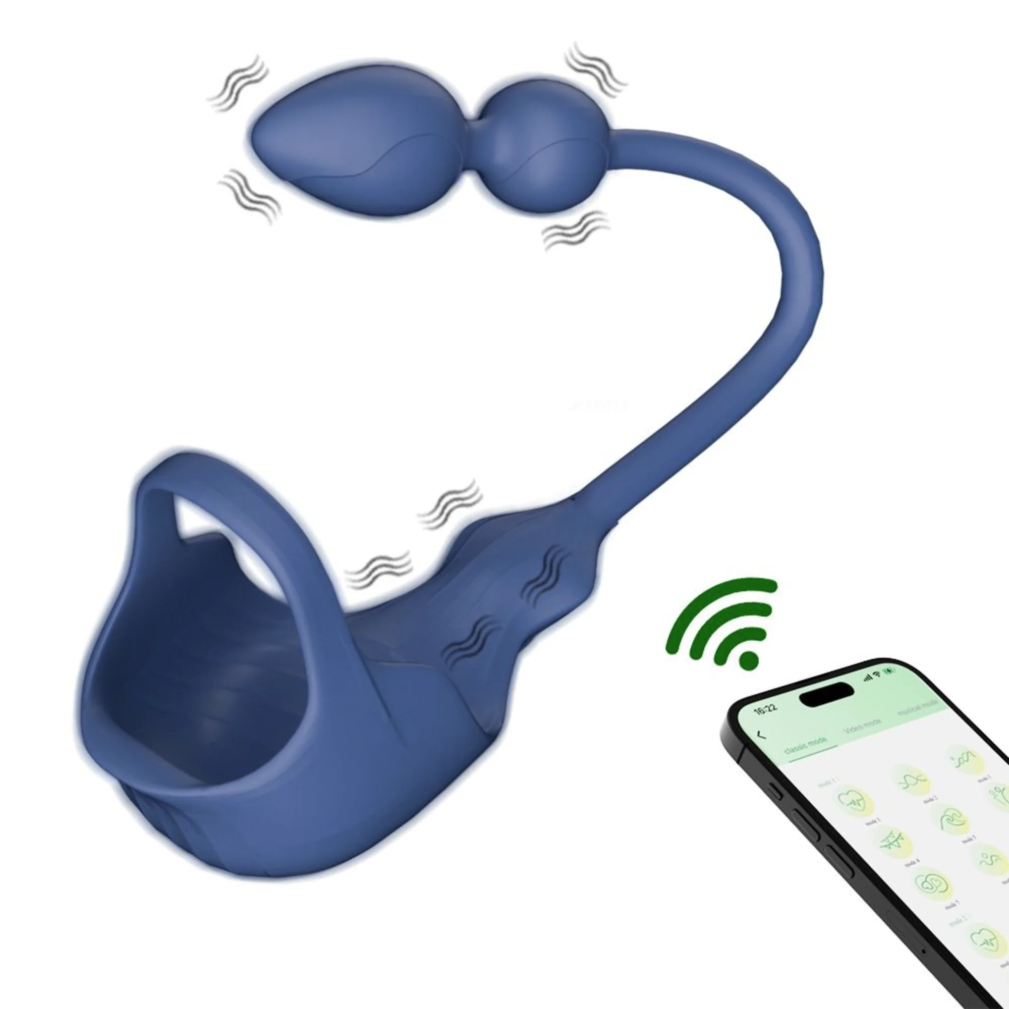 Cock Ring with Ball Cage and Anal Plug - Hugs Your Balls With Vibrations & Targets Your P-Spot! - Image 3