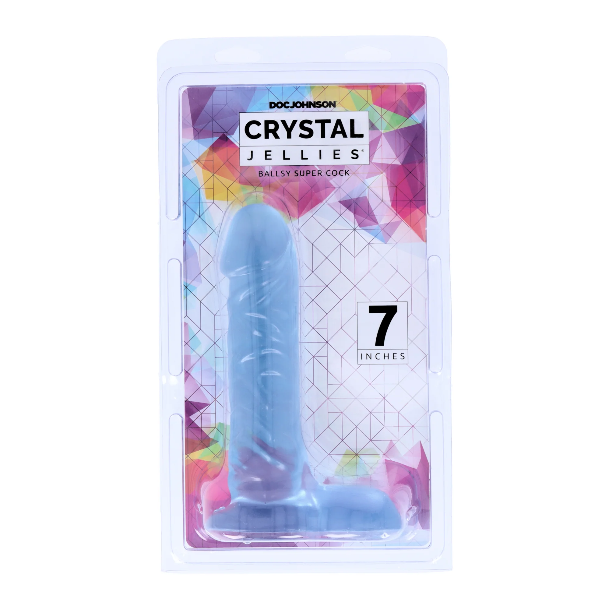 Crystal Jellies Realistic Ballsy Cock - Suction Cup Dildo!