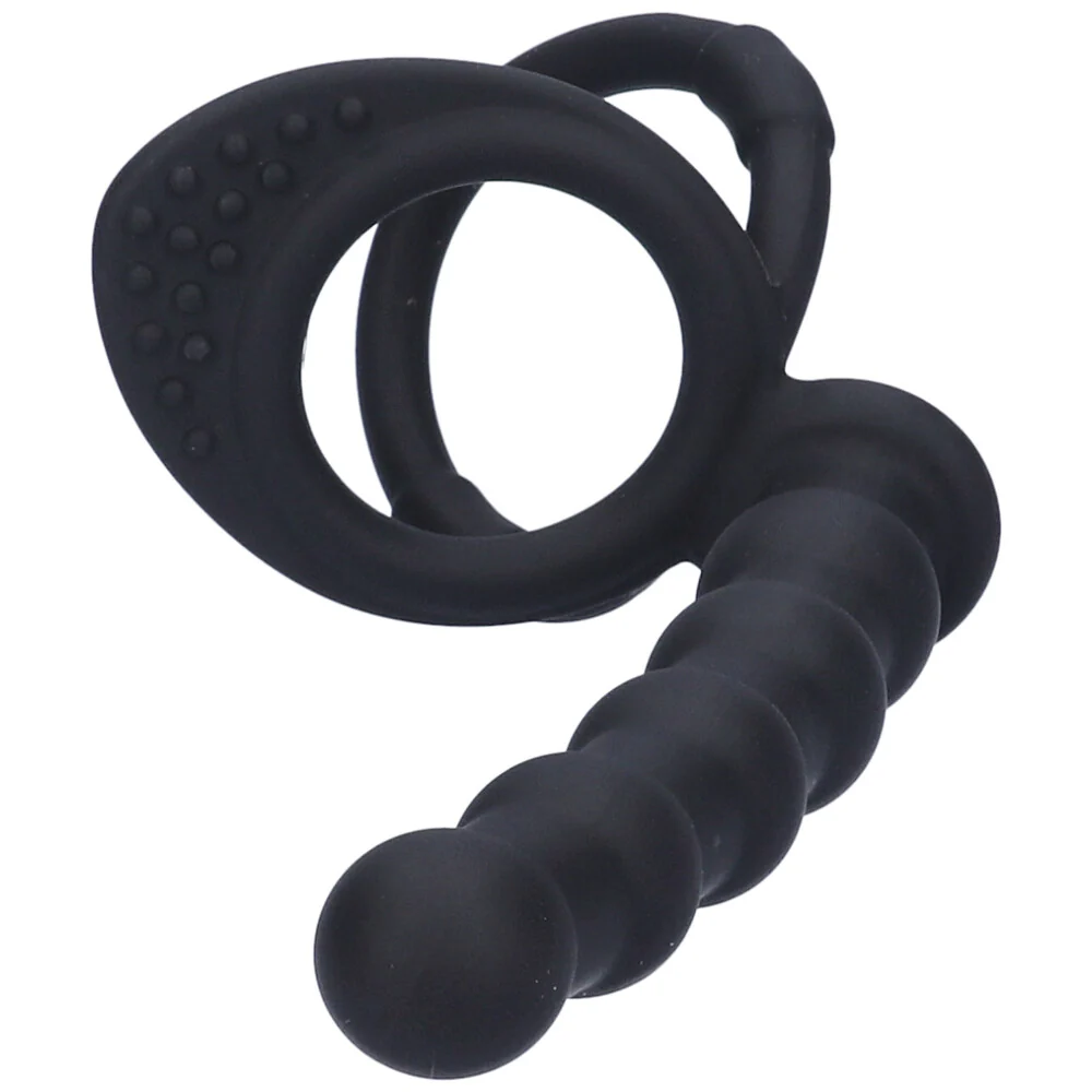 Double Delight Dual Insertion Cock Ring With Anal Probe - Image 3