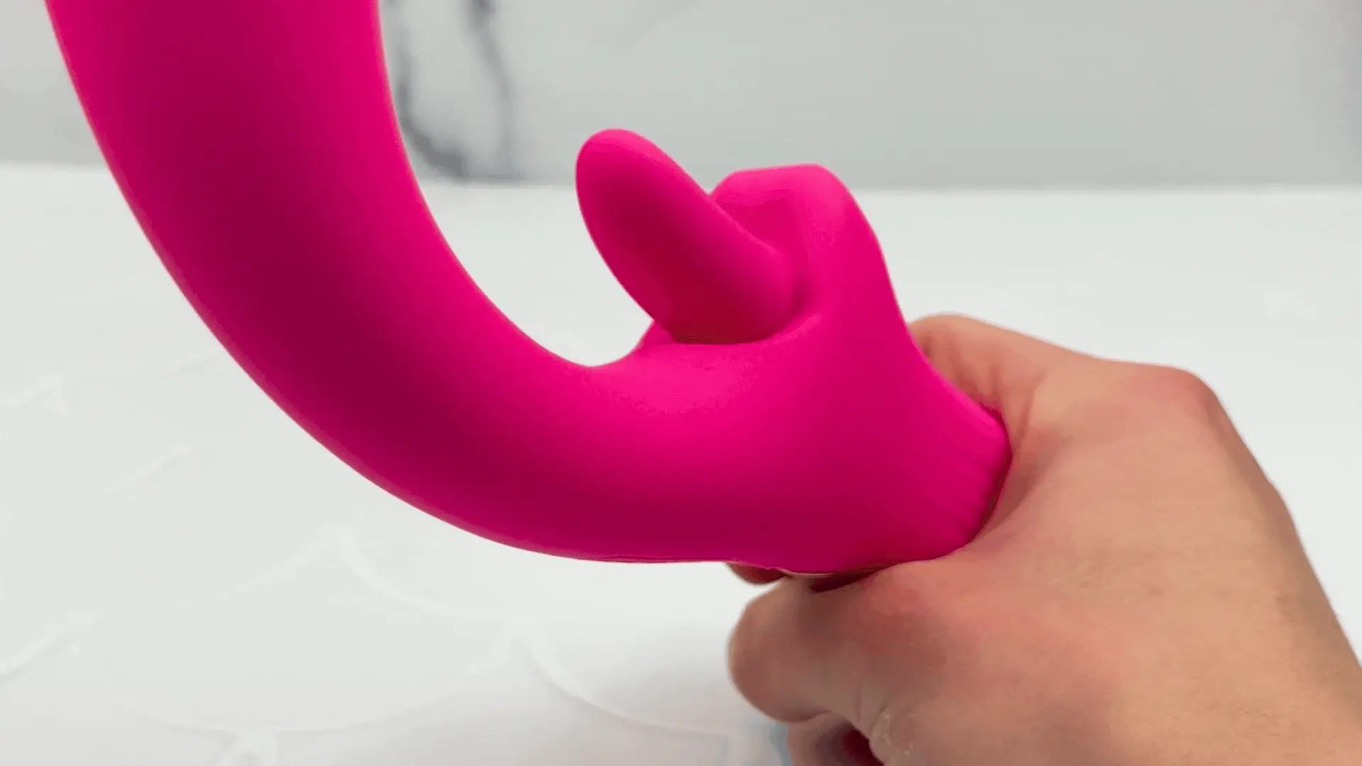 Double O Dual Action Silicone G-Spot Vibe and Clit Licker - 360 Tongue Licking Rotation! - Image 2