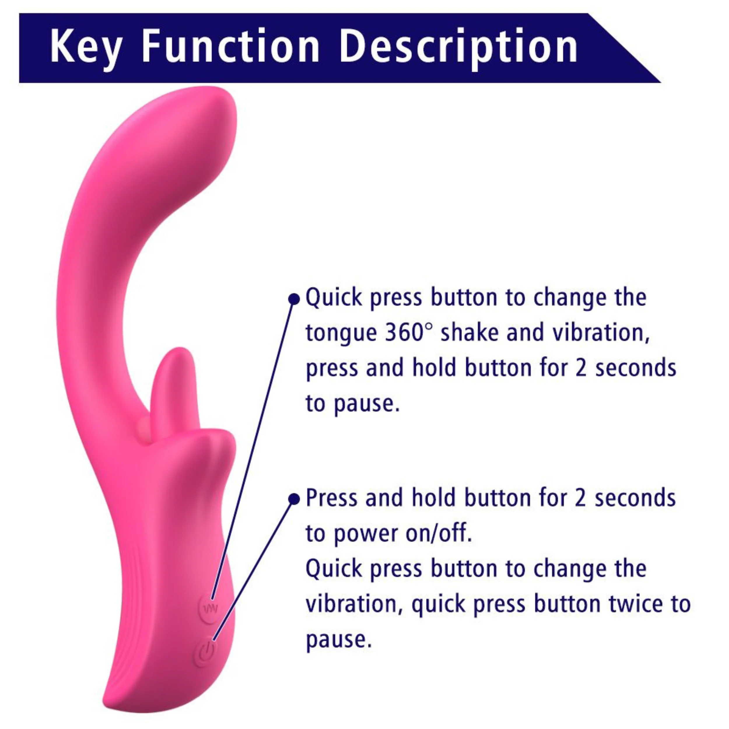 Double O Dual Action Silicone G-Spot Vibe and Clit Licker - 360 Tongue Licking Rotation! - Image 9
