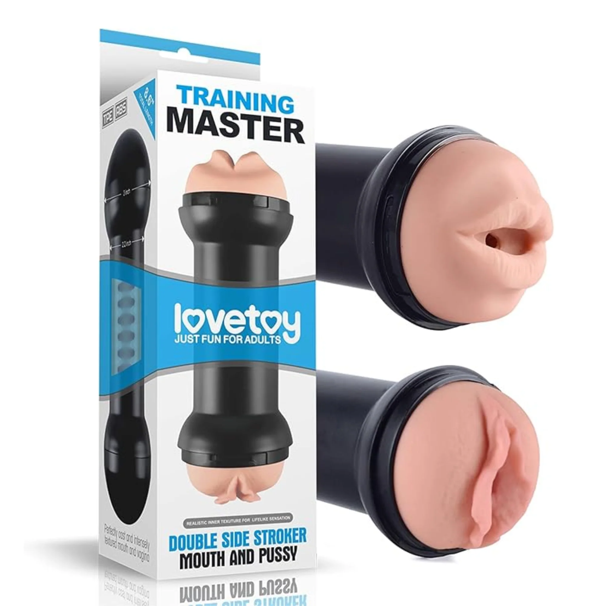 Training Master Double Sided Male Stroker - Mouth and Pussy