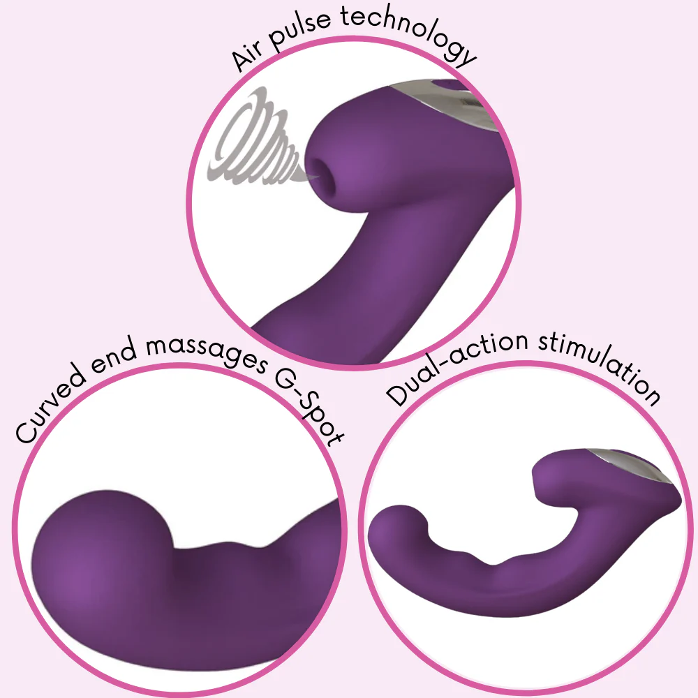 Double Love Climaxer G-Spot Vibe & Air Pulse Clit Stimulator - Image 3