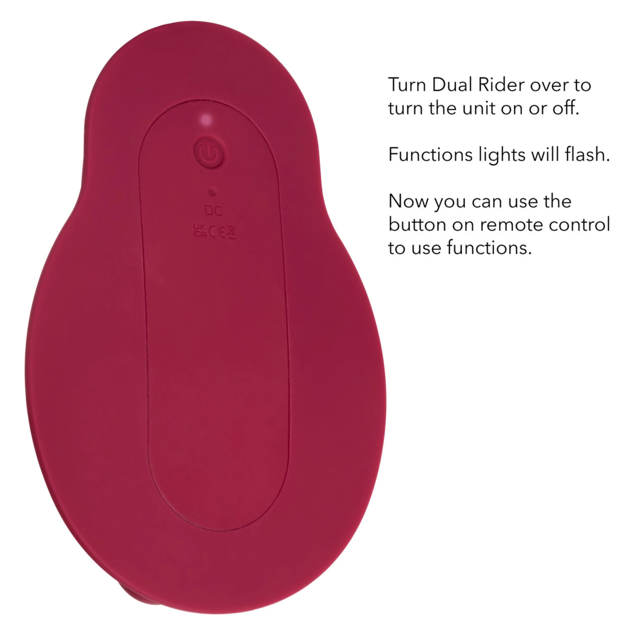 Dual Rider Rechargeable Silicone Remote Control Thrust & Grind Massager - Red - Image 3
