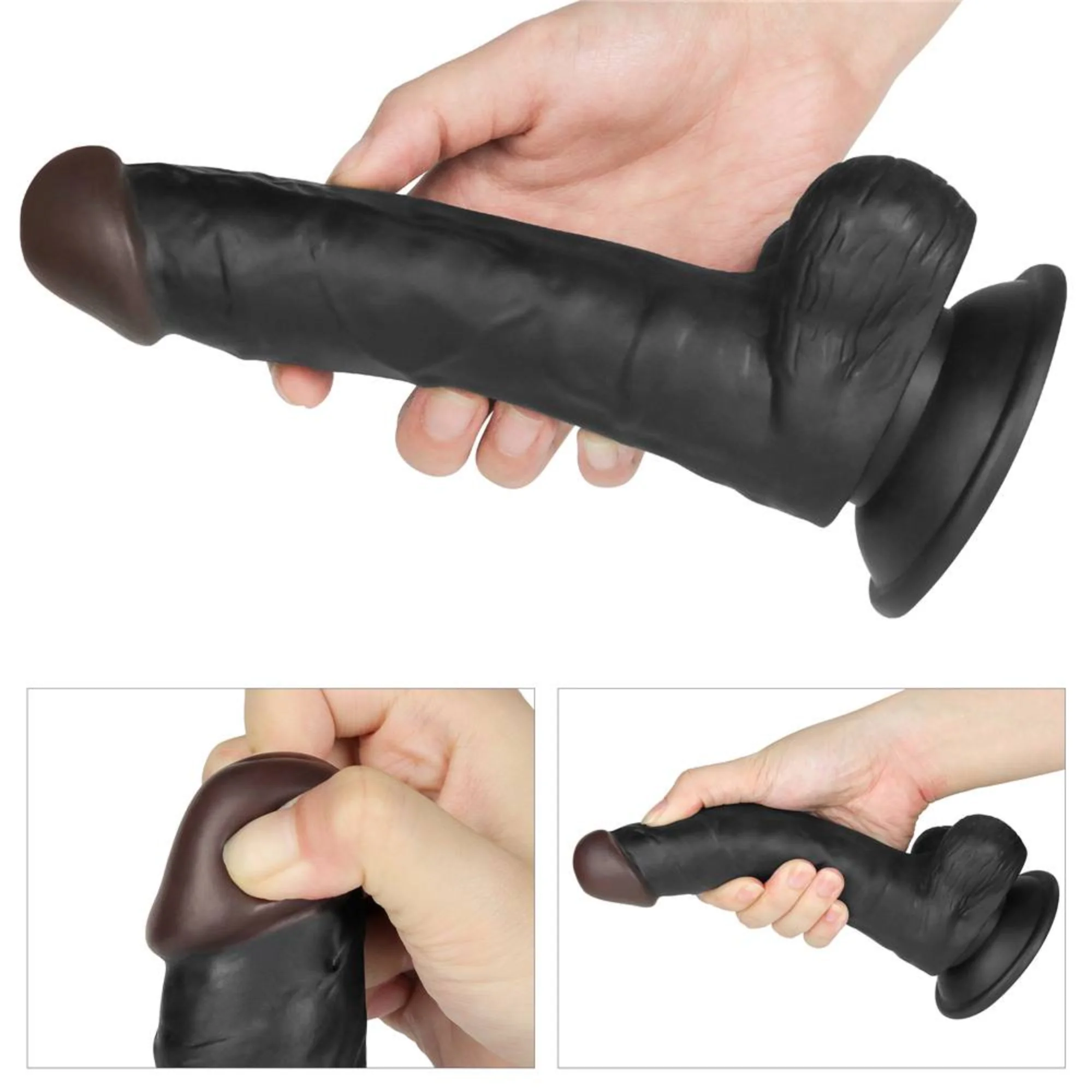 7.5 Inch Black Easy Strap-on Set - Image 4