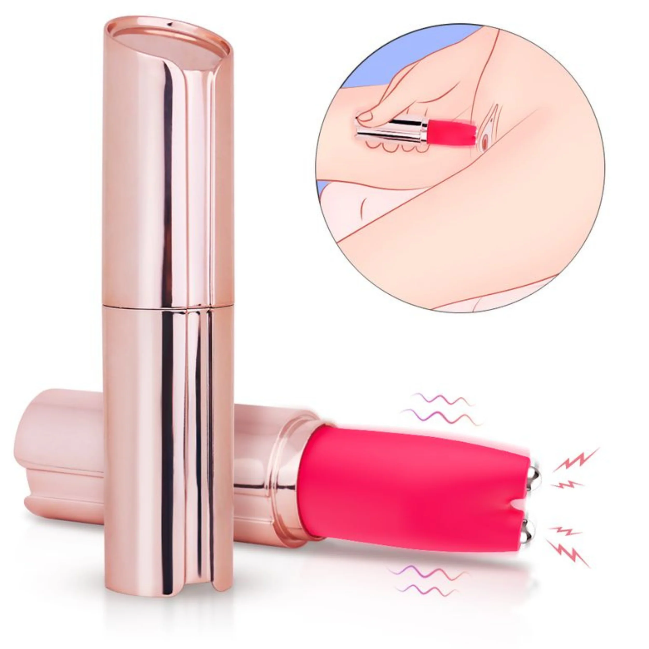 Electrostimulation Silicone Lipstick Vibe - 3 ELECTRO Settings and Powerful Vibes! - Image 3