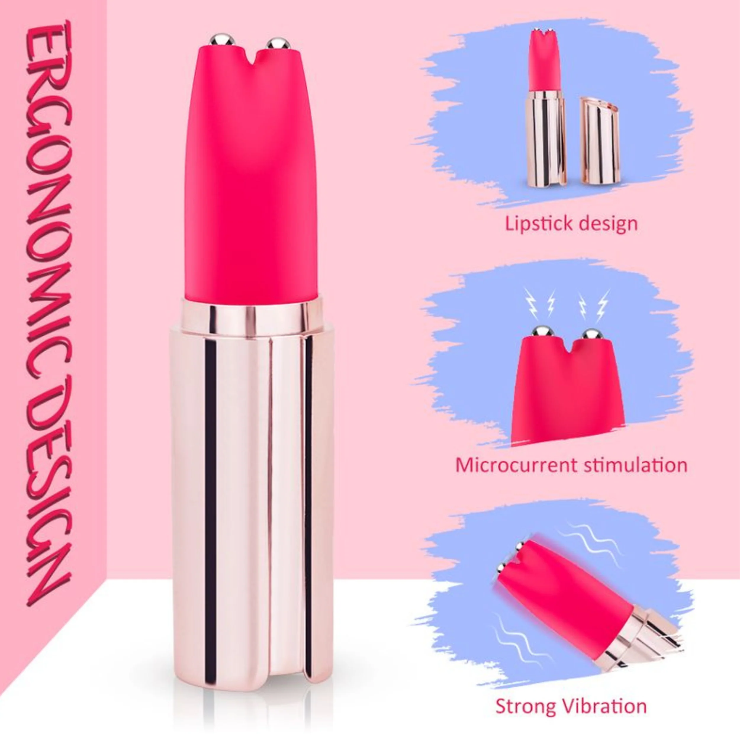 Electrostimulation Silicone Lipstick Vibe - 3 ELECTRO Settings and Powerful Vibes! - Image 5