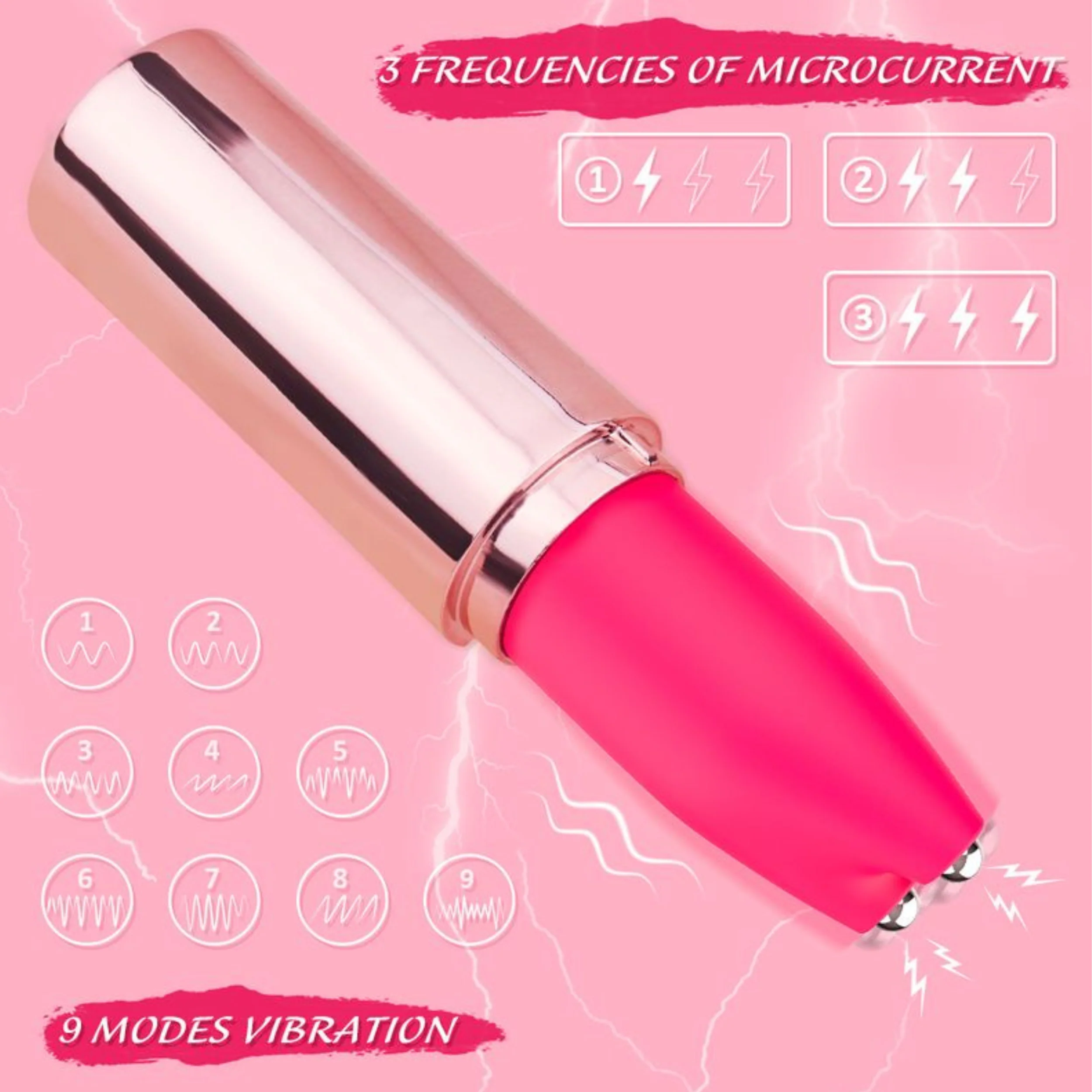 Electrostimulation Silicone Lipstick Vibe - 3 ELECTRO Settings and Powerful Vibes! - Image 7