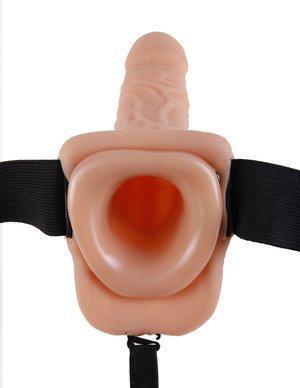 Fetish Fantasy 9'' Vibrating Hollow Strap-On With Balls - Image 2