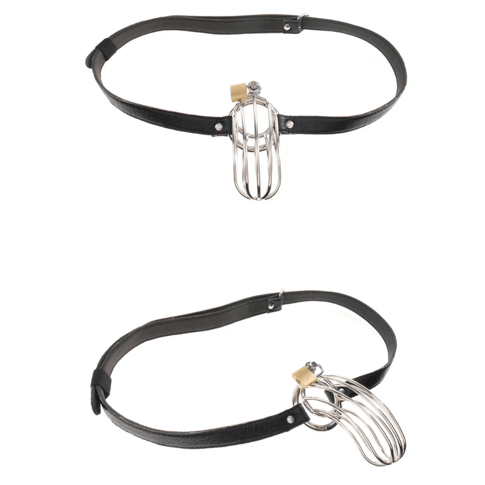Fetish Fantasy Extreme Steel Chastity Cock Cage Belt - Image 3