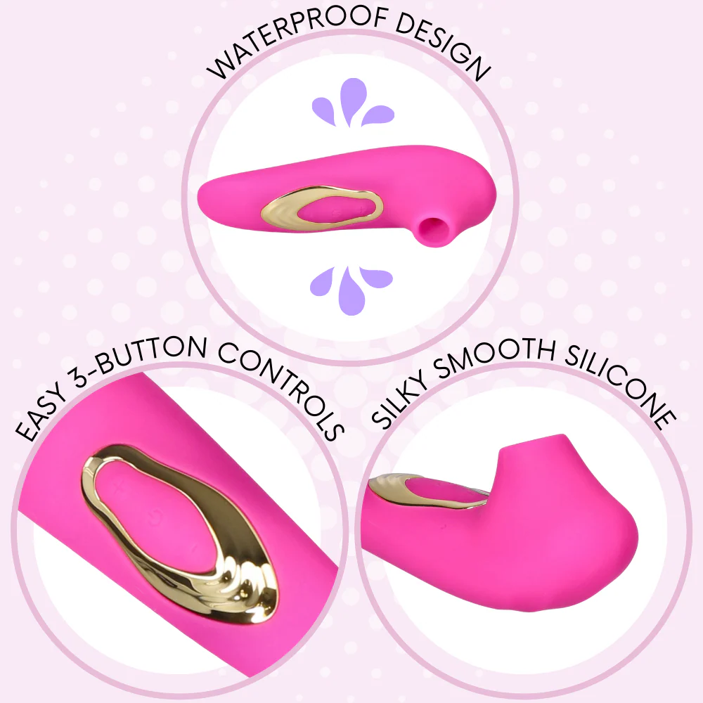 FREE Dolce Silicone Air Pulsating Clit Stimulator in Pink - Image 2
