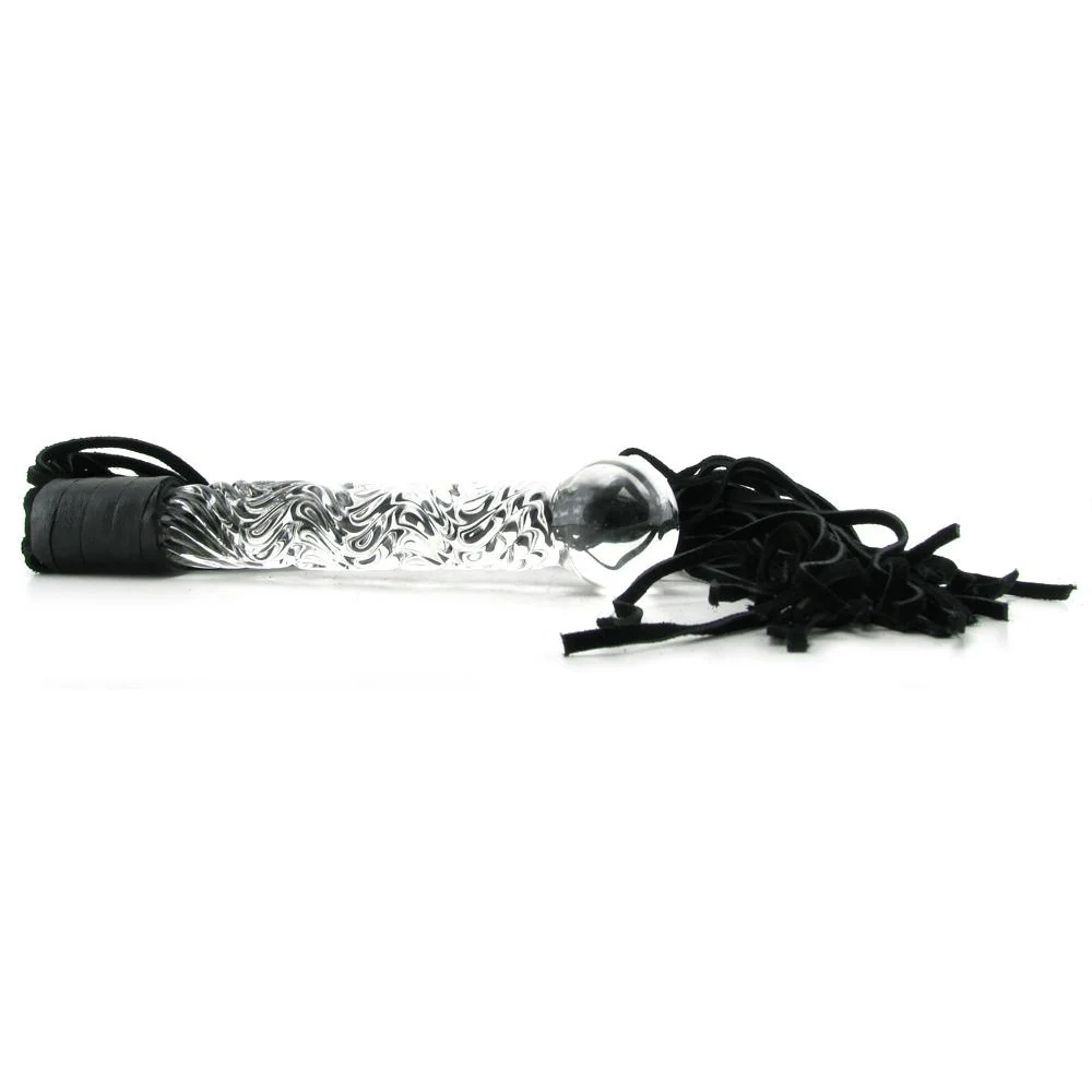 Icicles #38 Handblown Glass Dildo Leather Whip - Image 3