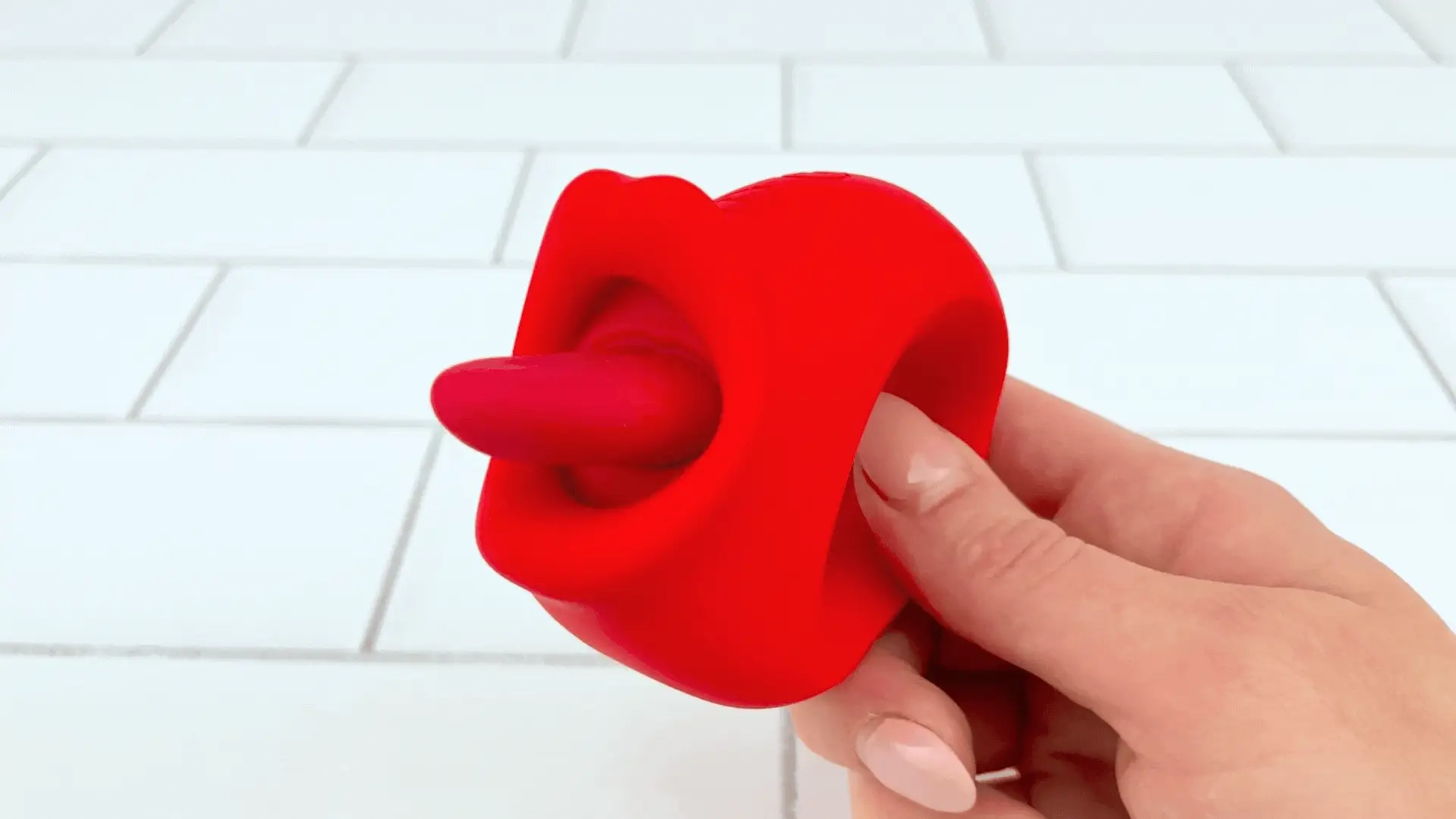 Handheld Licking Vibrator - Soft, Bendable Tongue! - Image 2