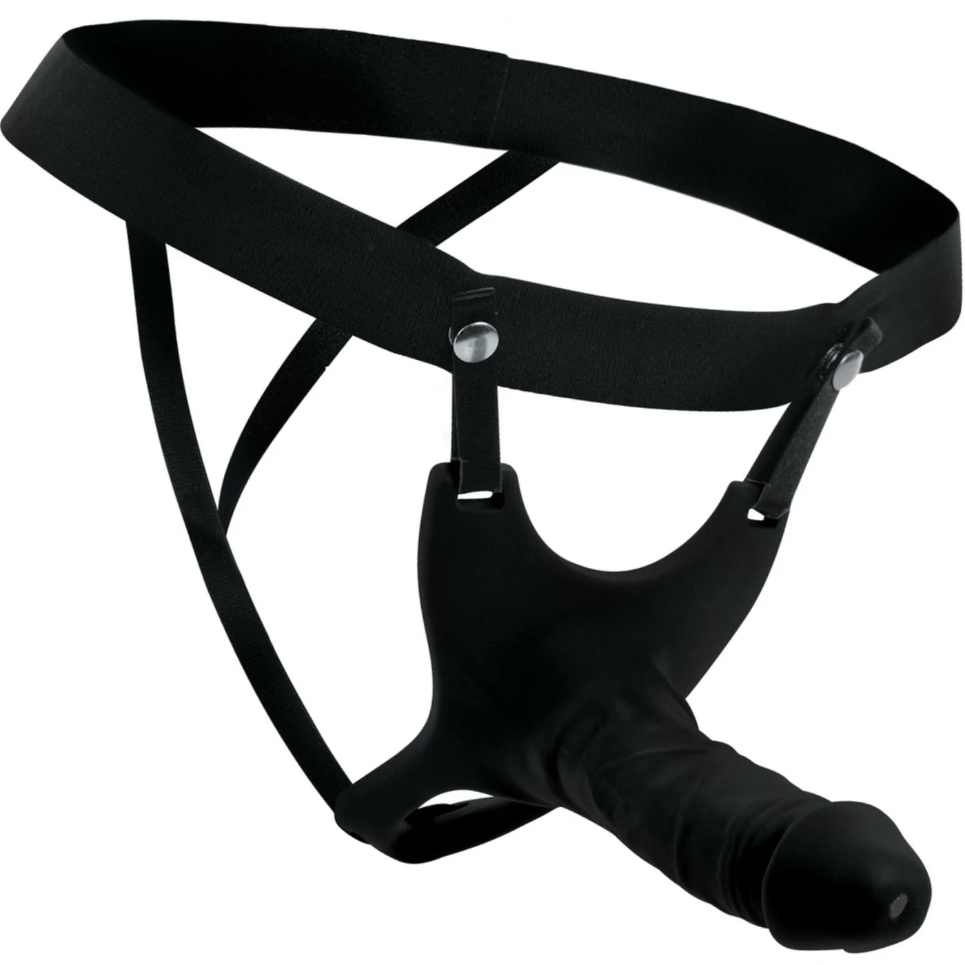 6 Inch Hollow Silicone Dildo Strap-On - With Cum Through Tip! - Image 2