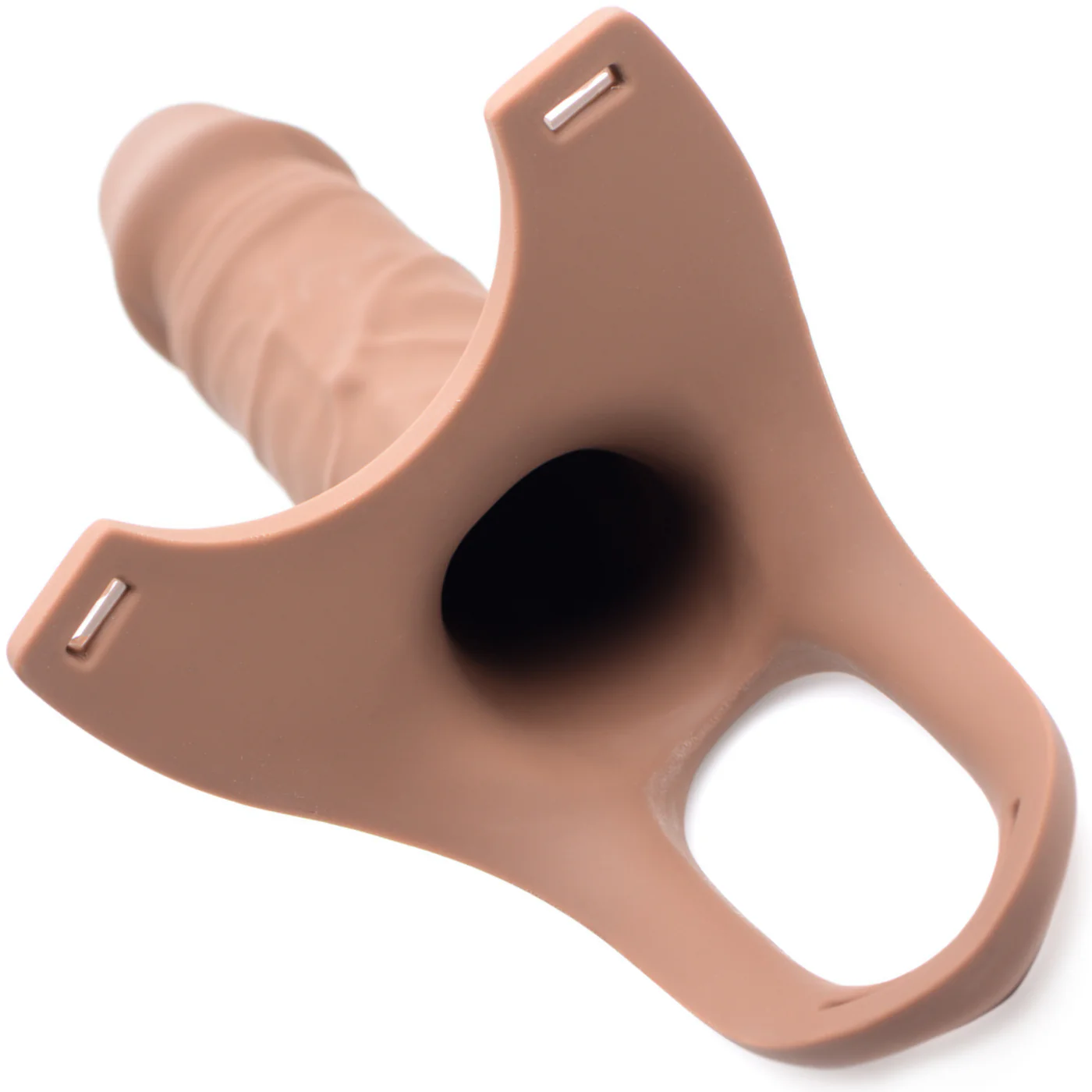 6 Inch Hollow Silicone Dildo Strap-On - With Cum Through Tip! - Image 3