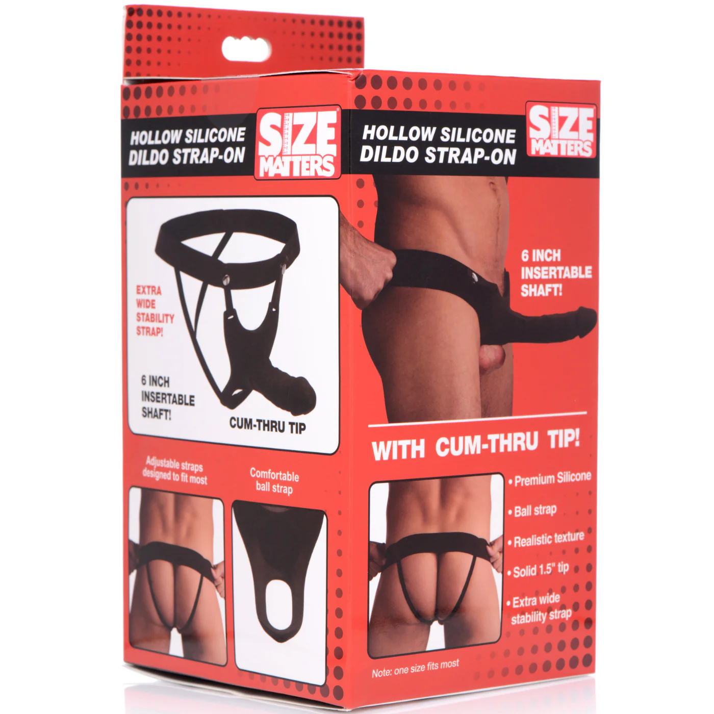 6 Inch Hollow Silicone Dildo Strap-On - With Cum Through Tip! - Image 7