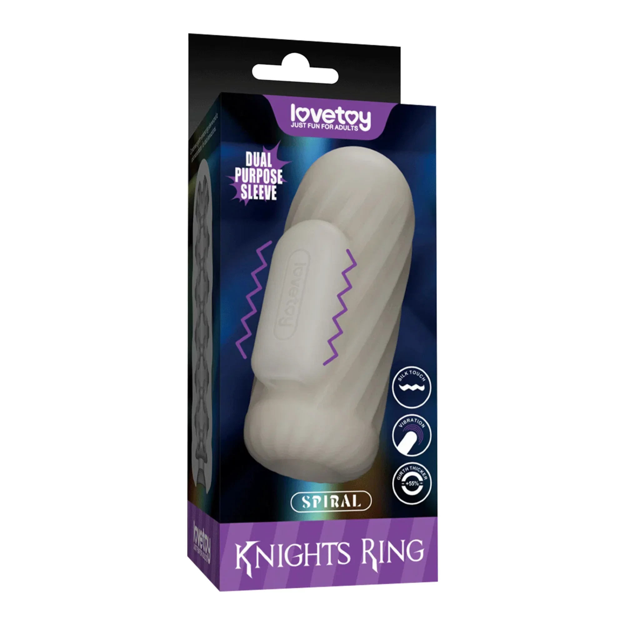 Knights Ring Vibrating Dual Purpose Sleeve-Spiral