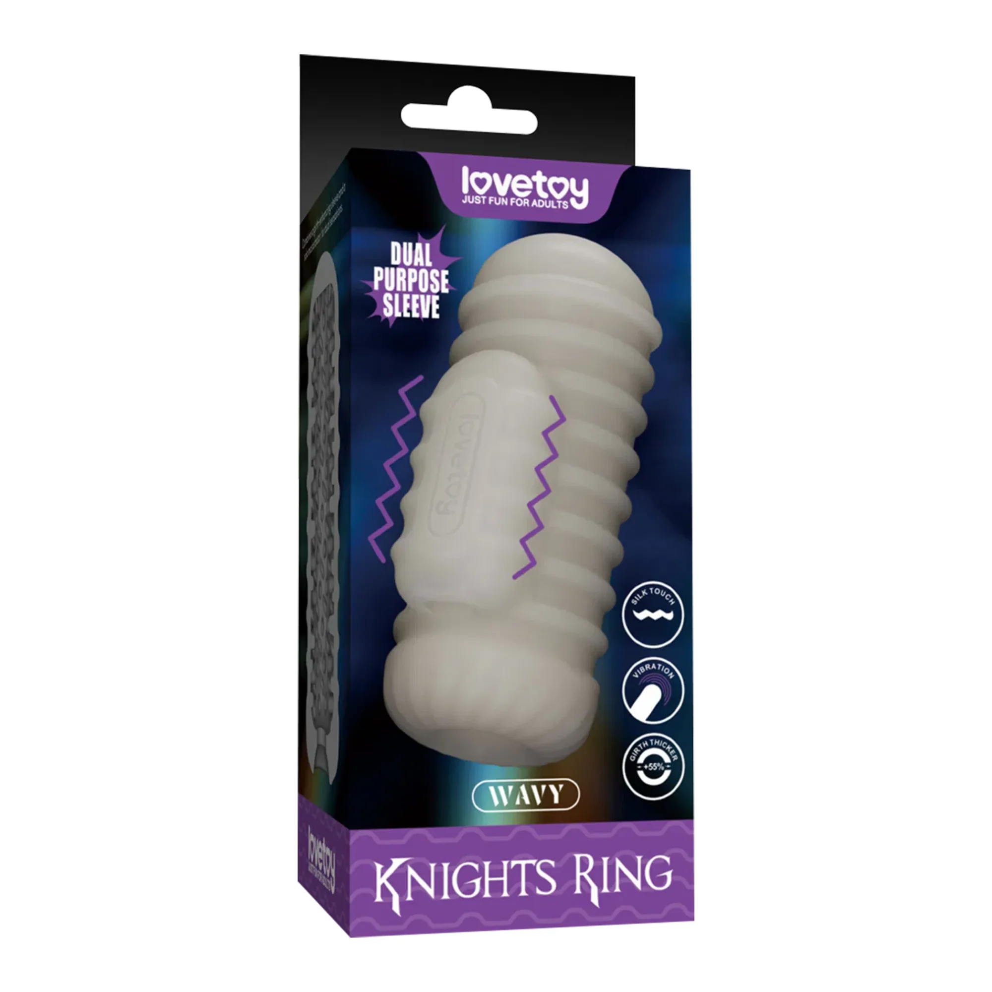 Knight's Ring Vibrating Sleeve- Use for Girth Enhancement or as a Masturbator!