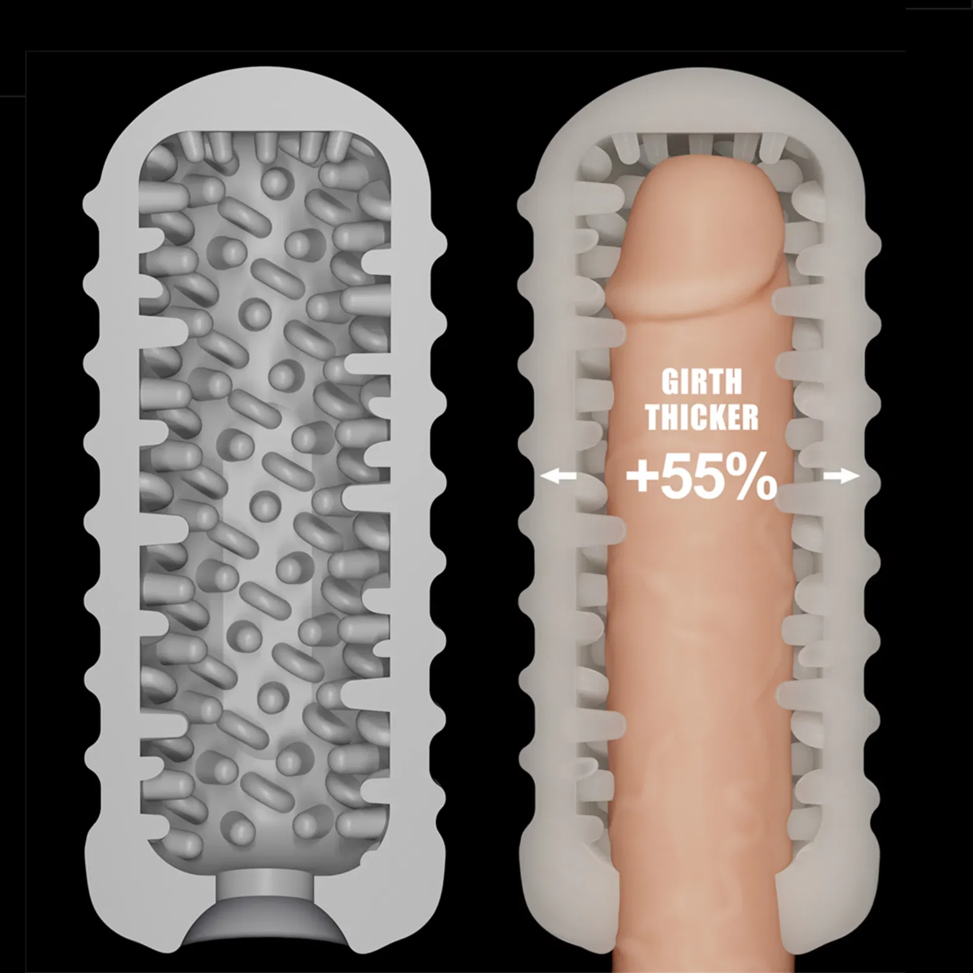 Knight's Ring Vibrating Sleeve- Use for Girth Enhancement or as a Masturbator! - Image 10