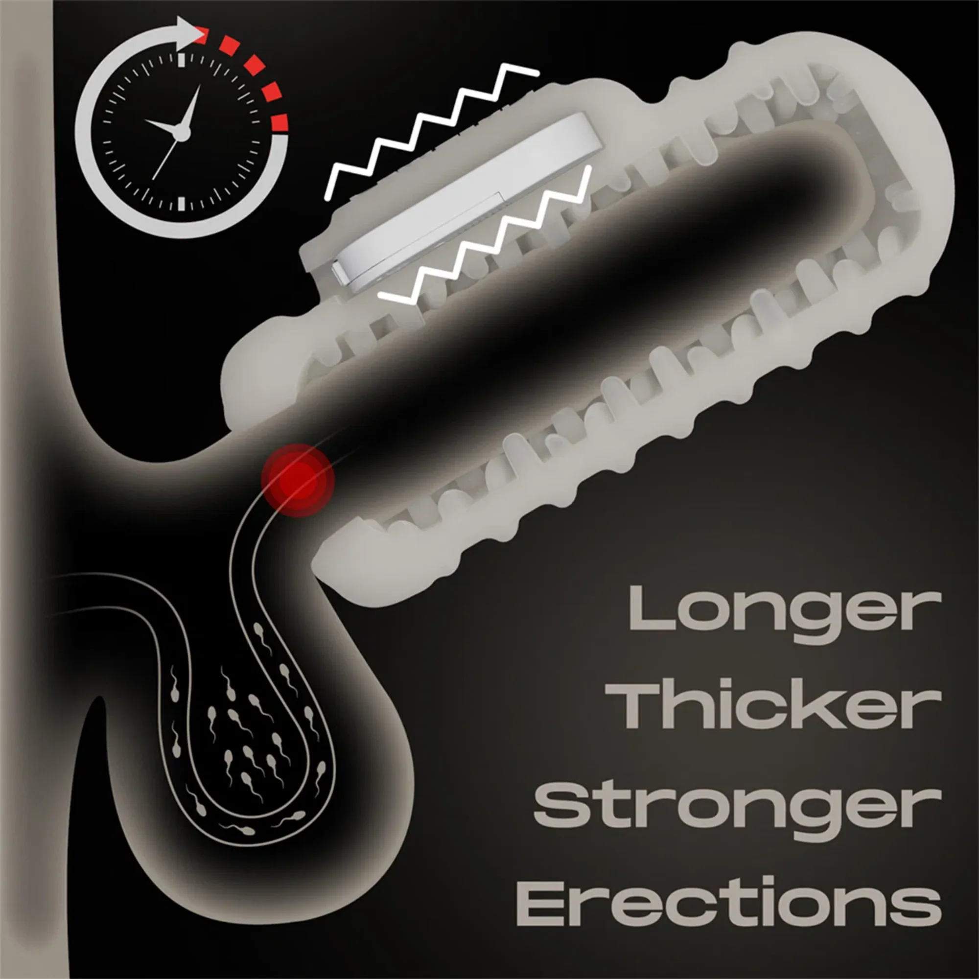 Knight's Ring Vibrating Sleeve- Use for Girth Enhancement or as a Masturbator! - Image 6