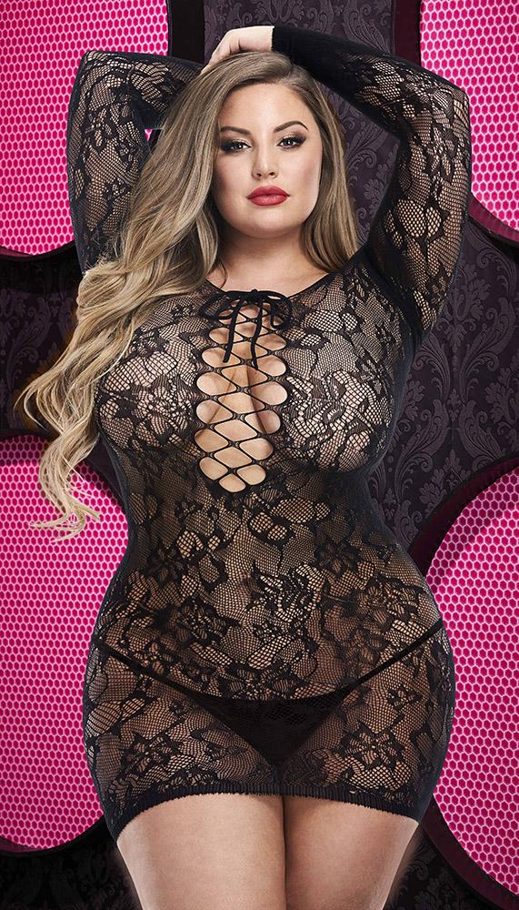 Lace Off The Shoulder Mini Dress - Image 3